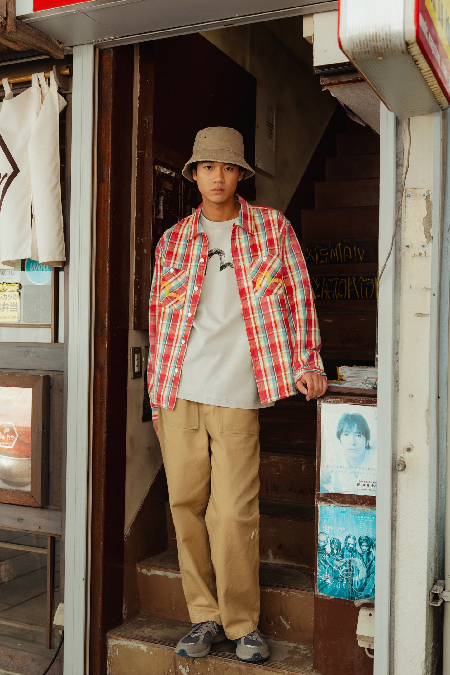 手繪海鷗印花寬版休閒T恤