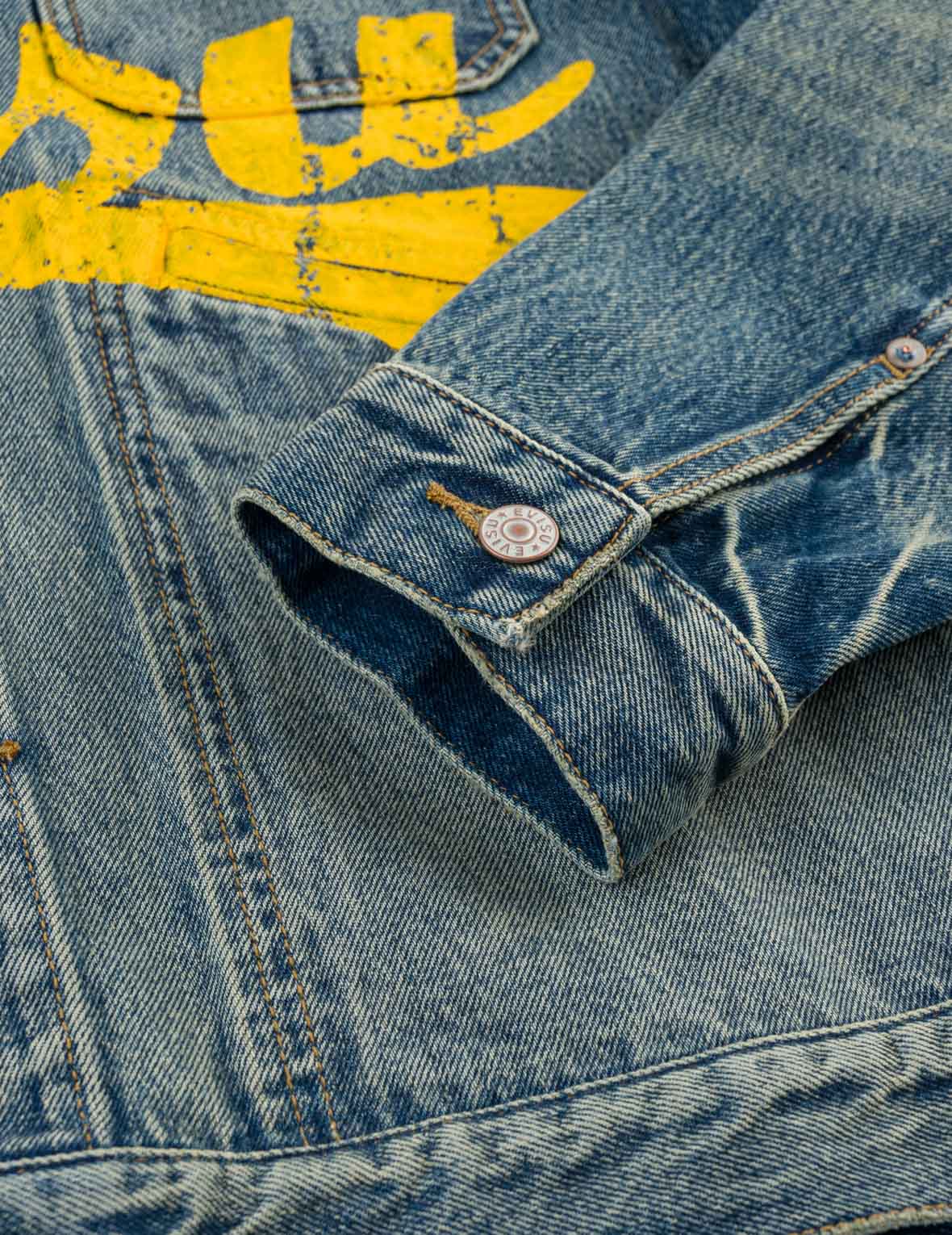 Evisu Logo Print Denim Work Jacket