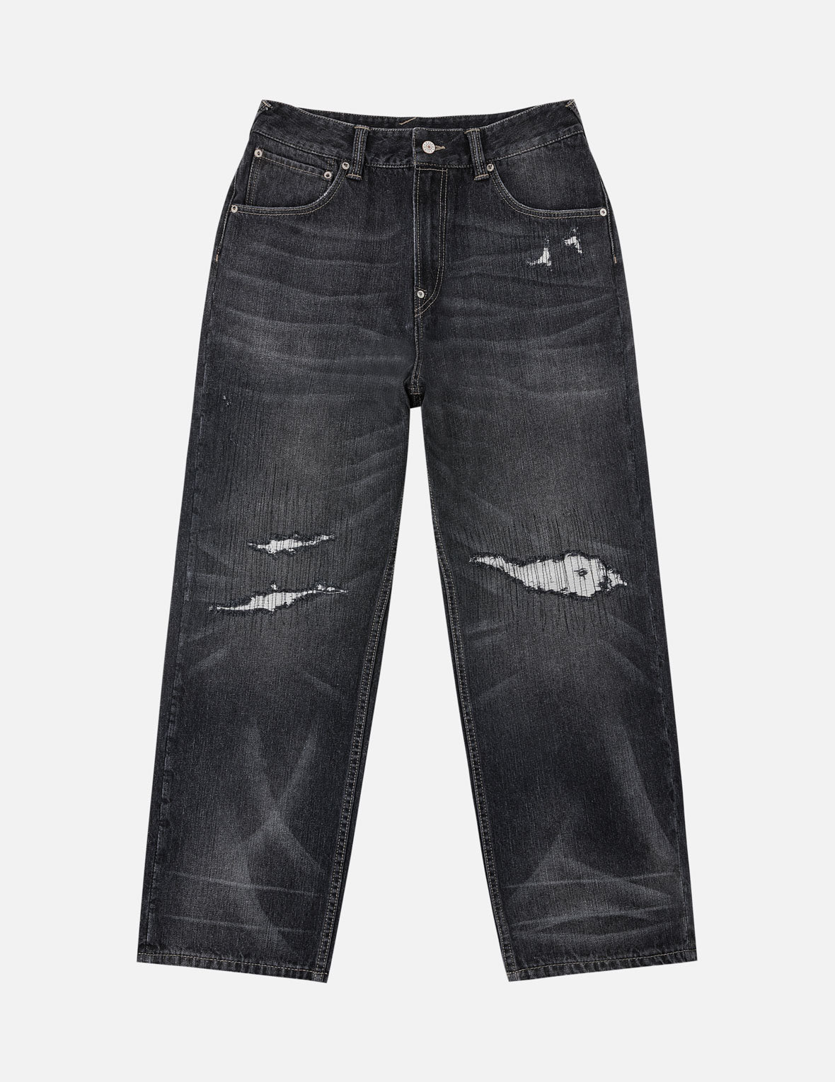 EBISUデニム Distressed Kanji 