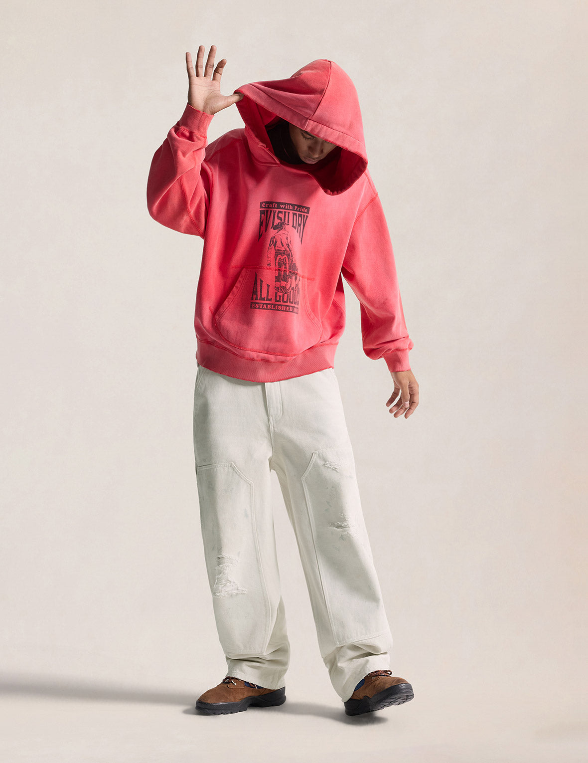 水洗EVISU Dry All Goods連帽衛衣