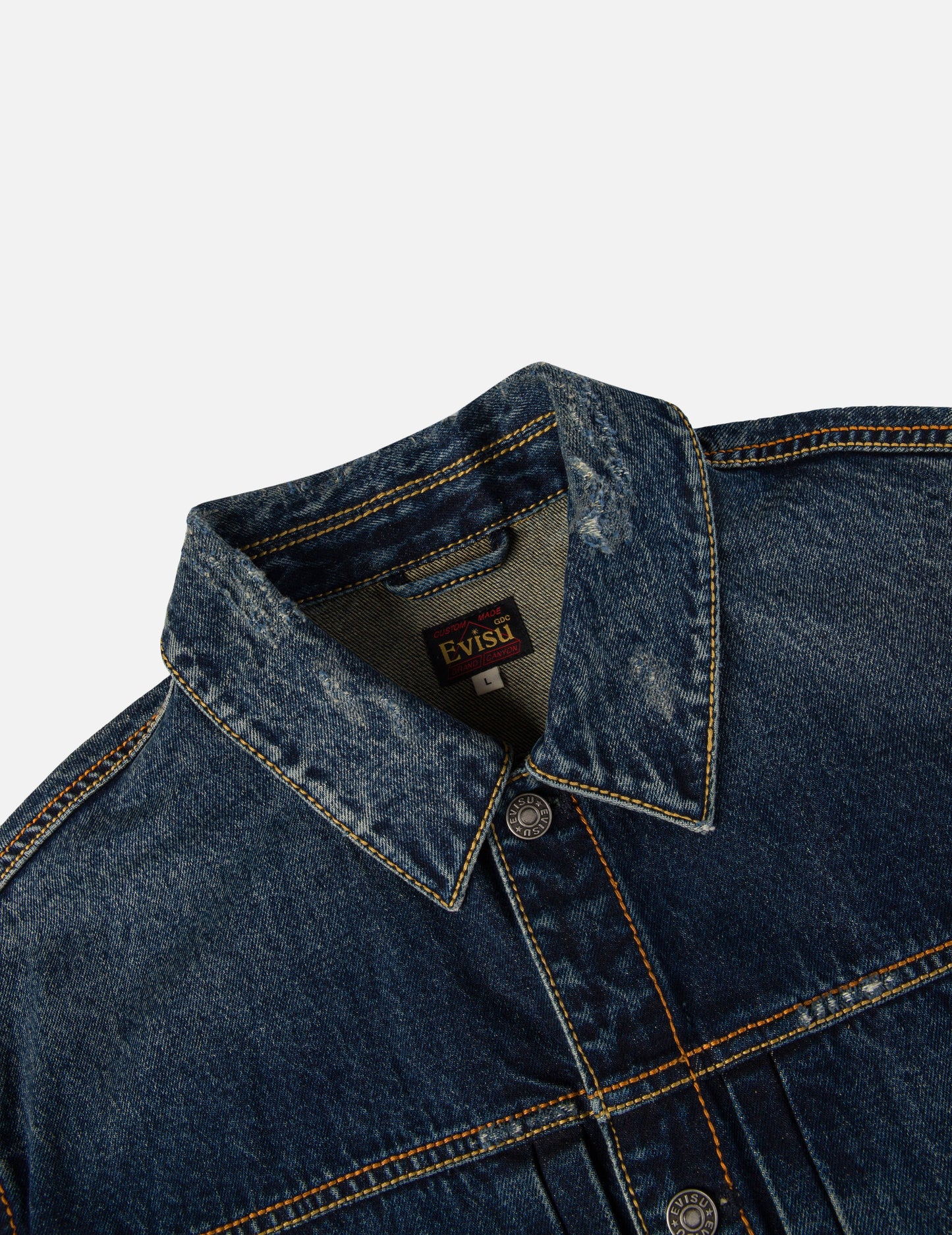EVISU X GDC 洗水寬版休閒牛仔外套