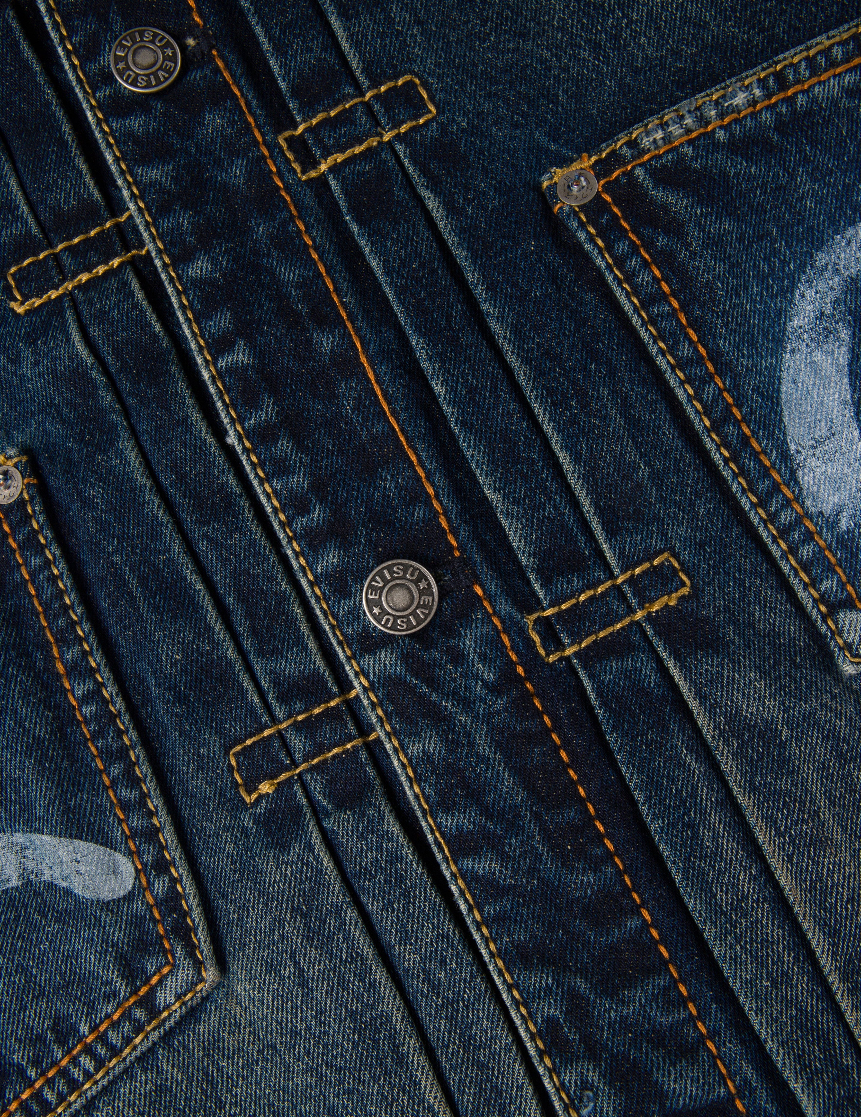 EVISU X GDC 洗水寬版休閒牛仔外套