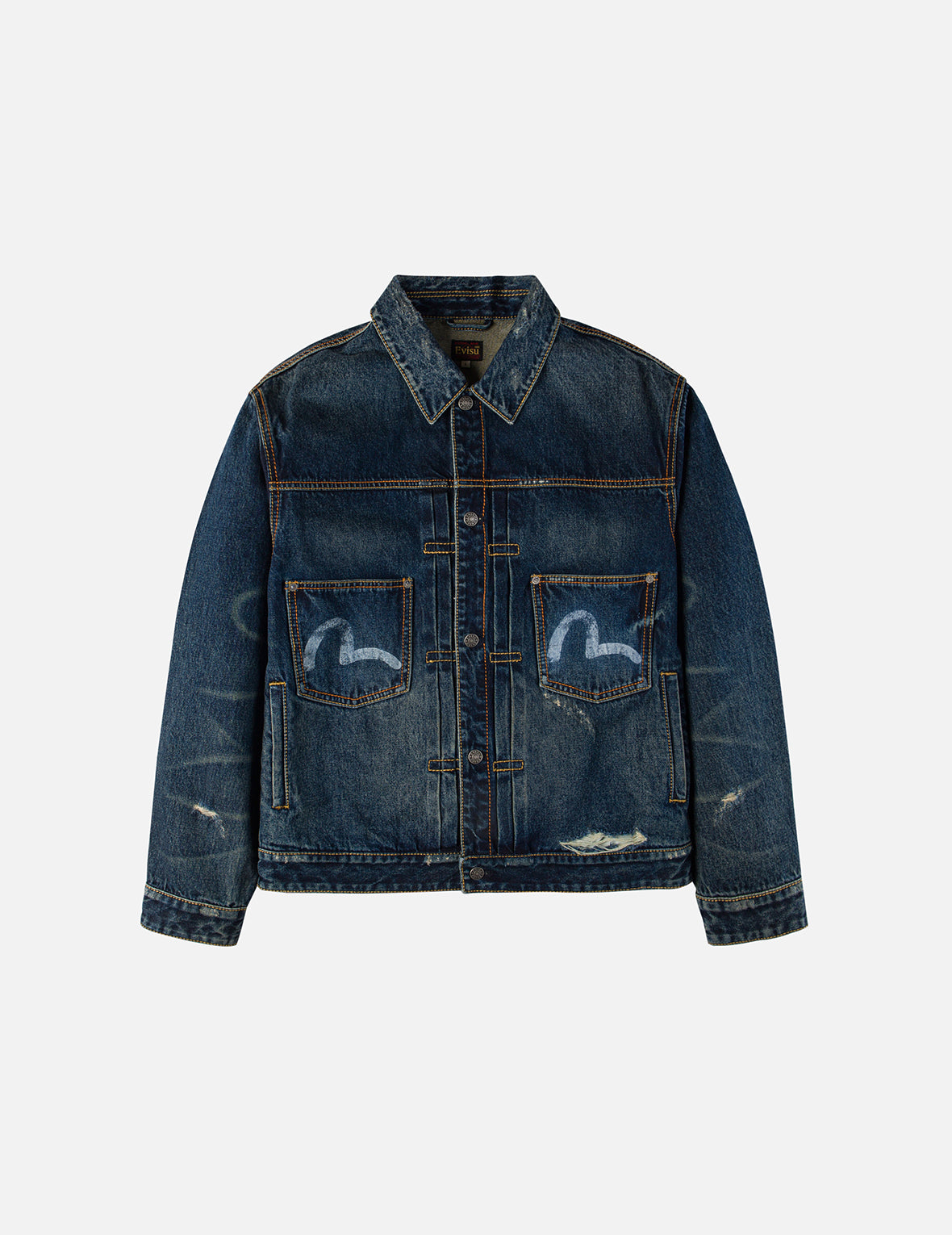 EVISU X GDC 洗水寬版休閒牛仔外套