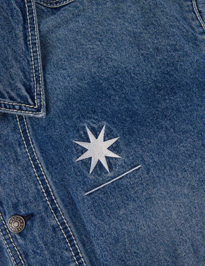 EVISU X GDC 刺繡寬版休閒牛仔工裝外套