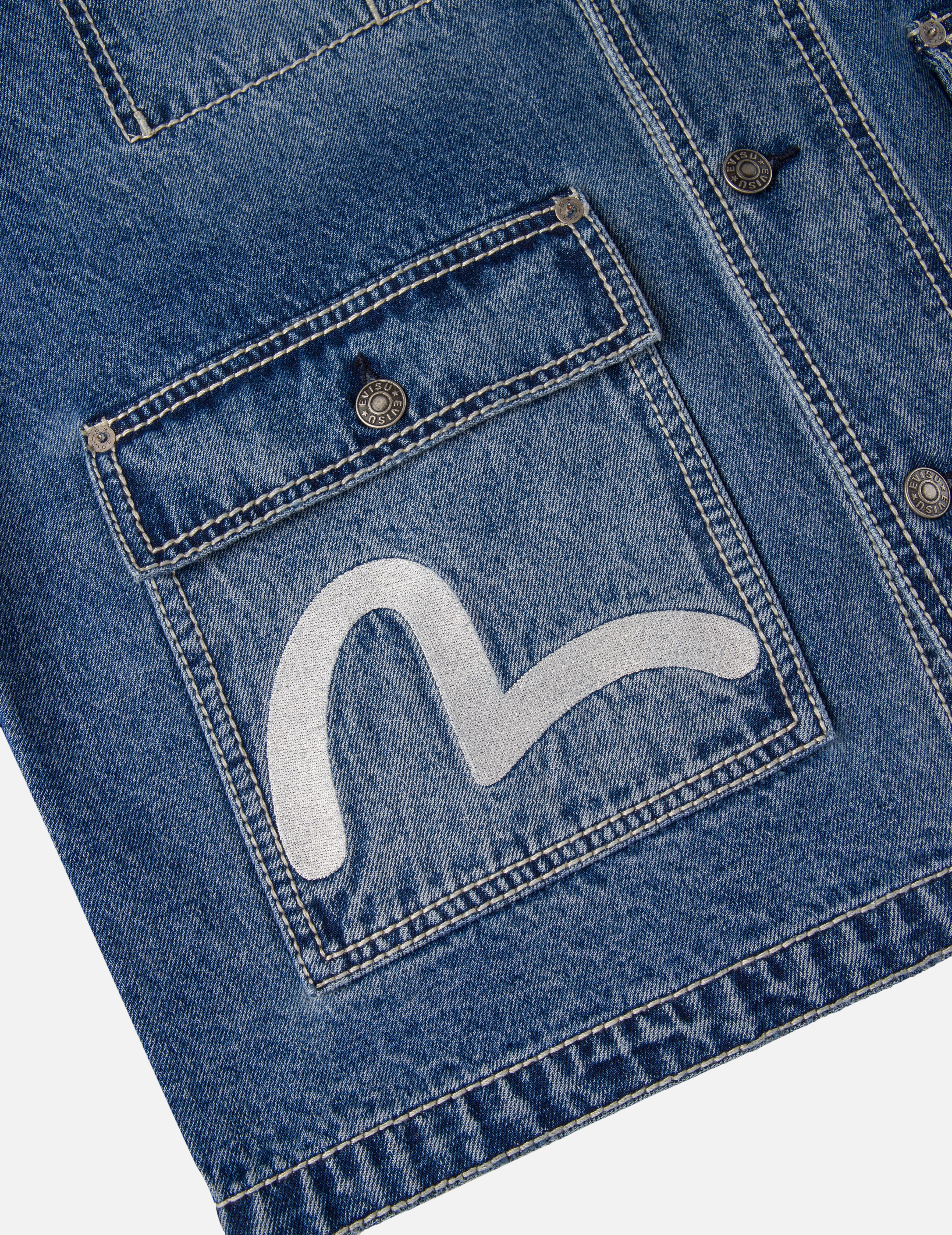 EVISU X GDC 刺繡寬版休閒牛仔工裝外套