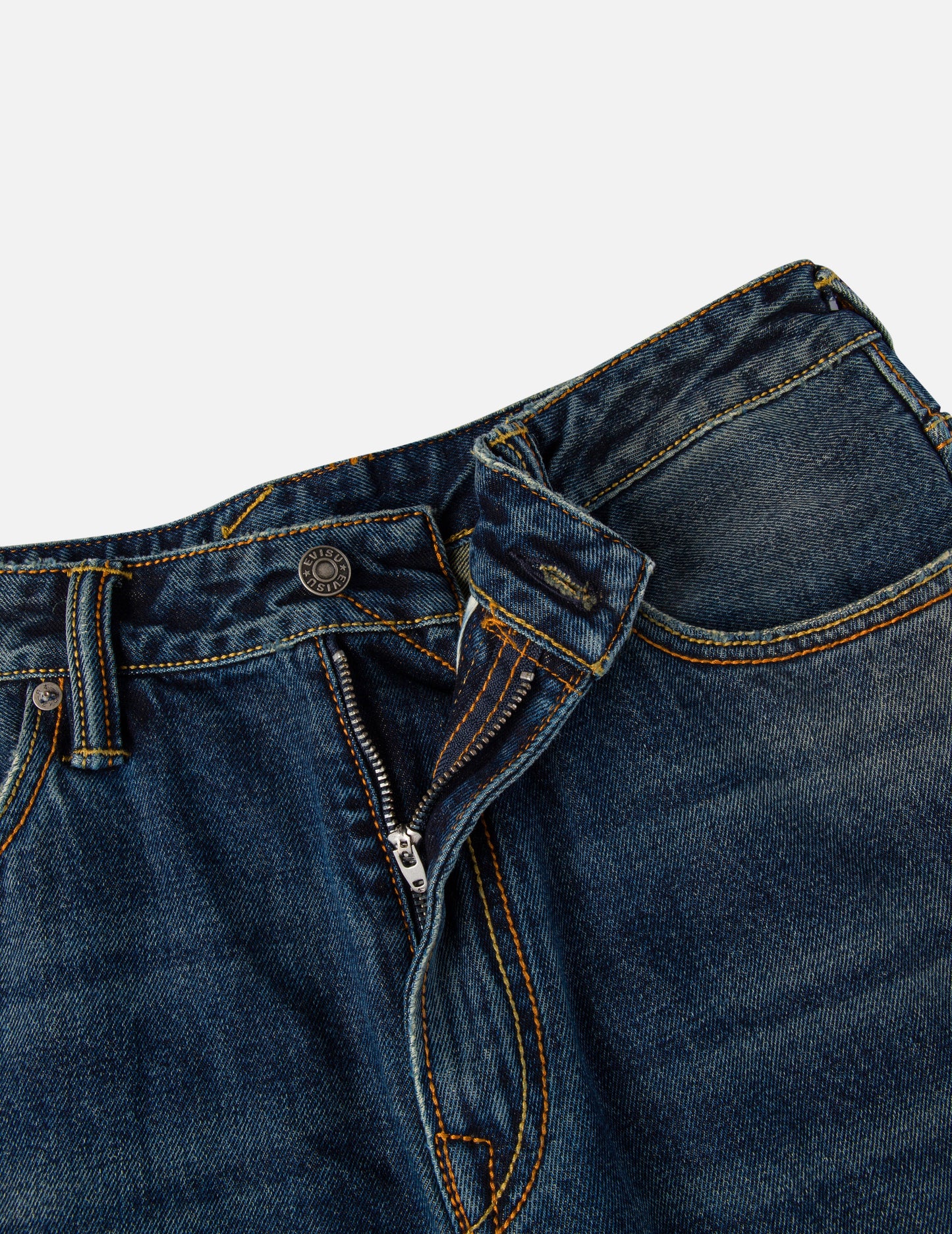 EVISU X GDC 大M印花寬版休閒牛仔褲