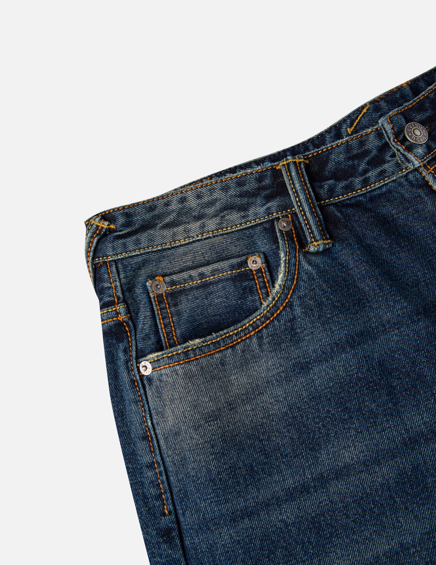 EVISU X GDC 大M印花寬版休閒牛仔褲