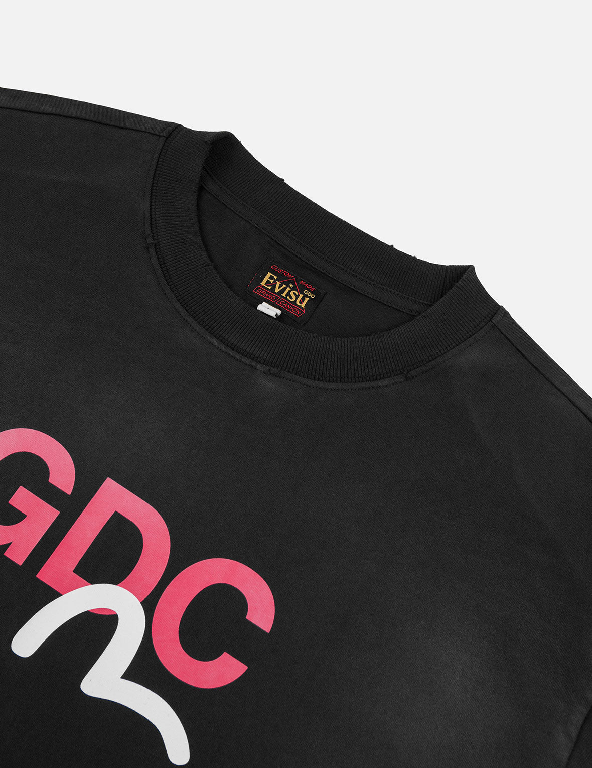 EVISU X GDC 髒洗寬版休閒T恤