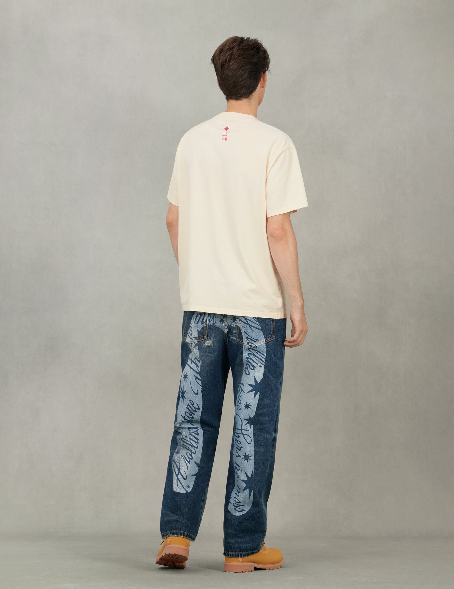 EVISU X GDC 髒洗寬版休閒T恤