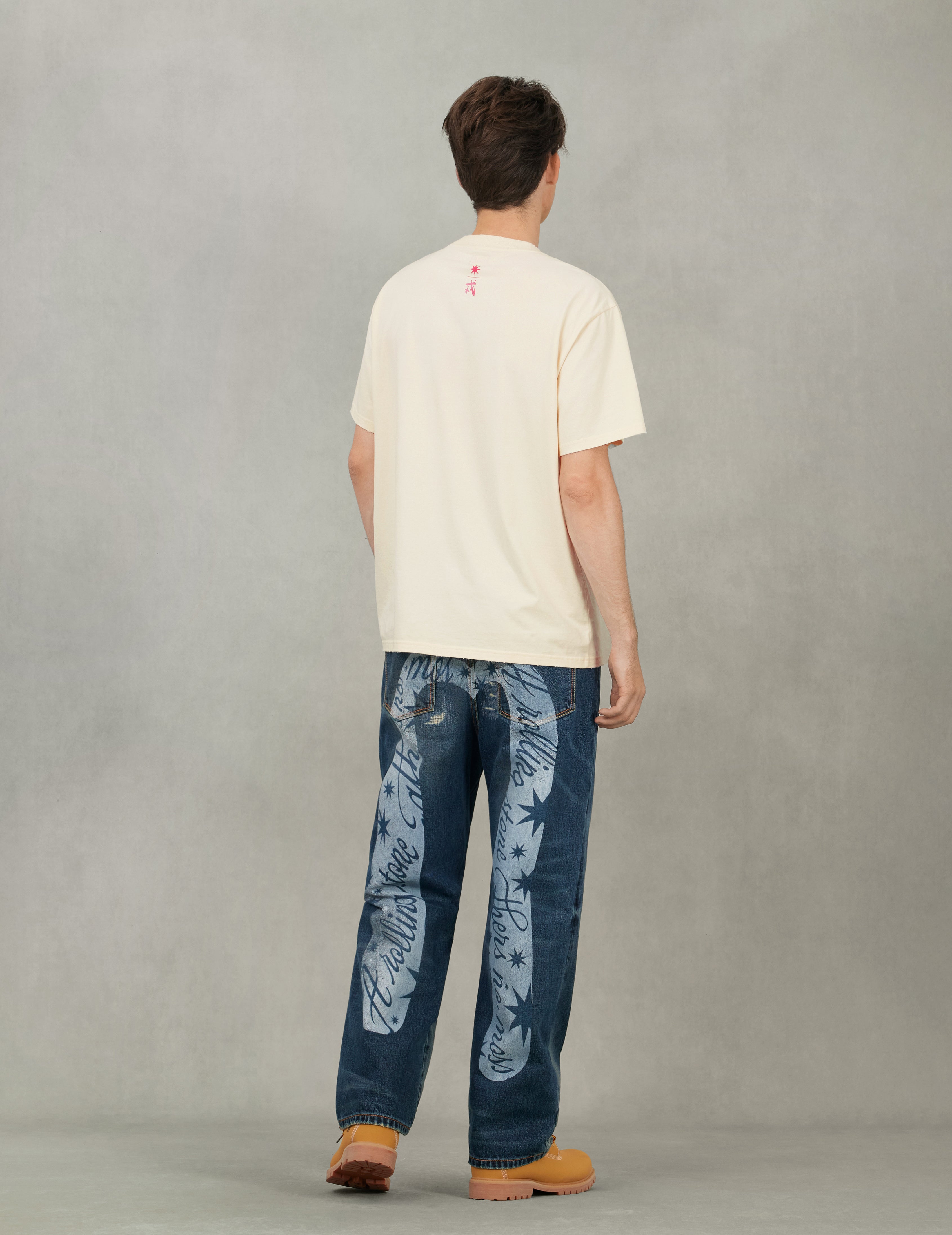 EVISU X GDC 髒洗寬版休閒T恤