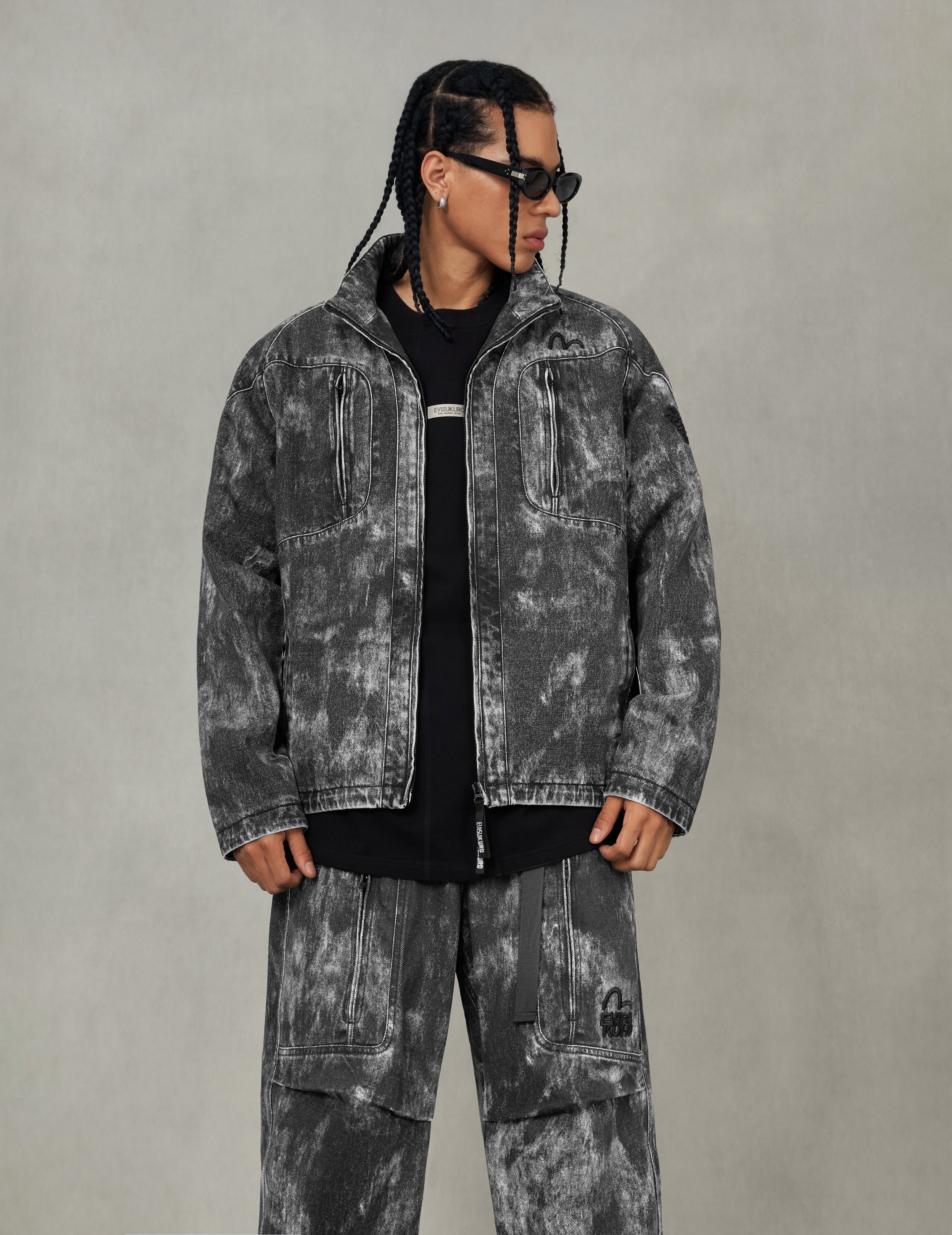 Hand Painted Allover Print Regular Fit Jacket