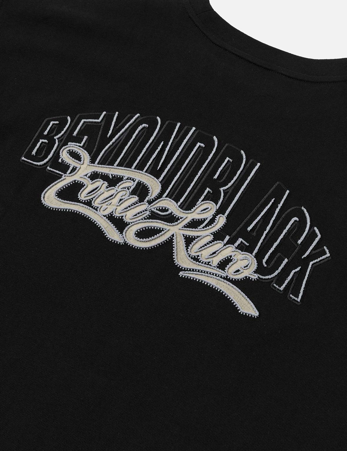 EVISUKURO Toothbrush Embroidery and Color-blocking Oversized T-shirt