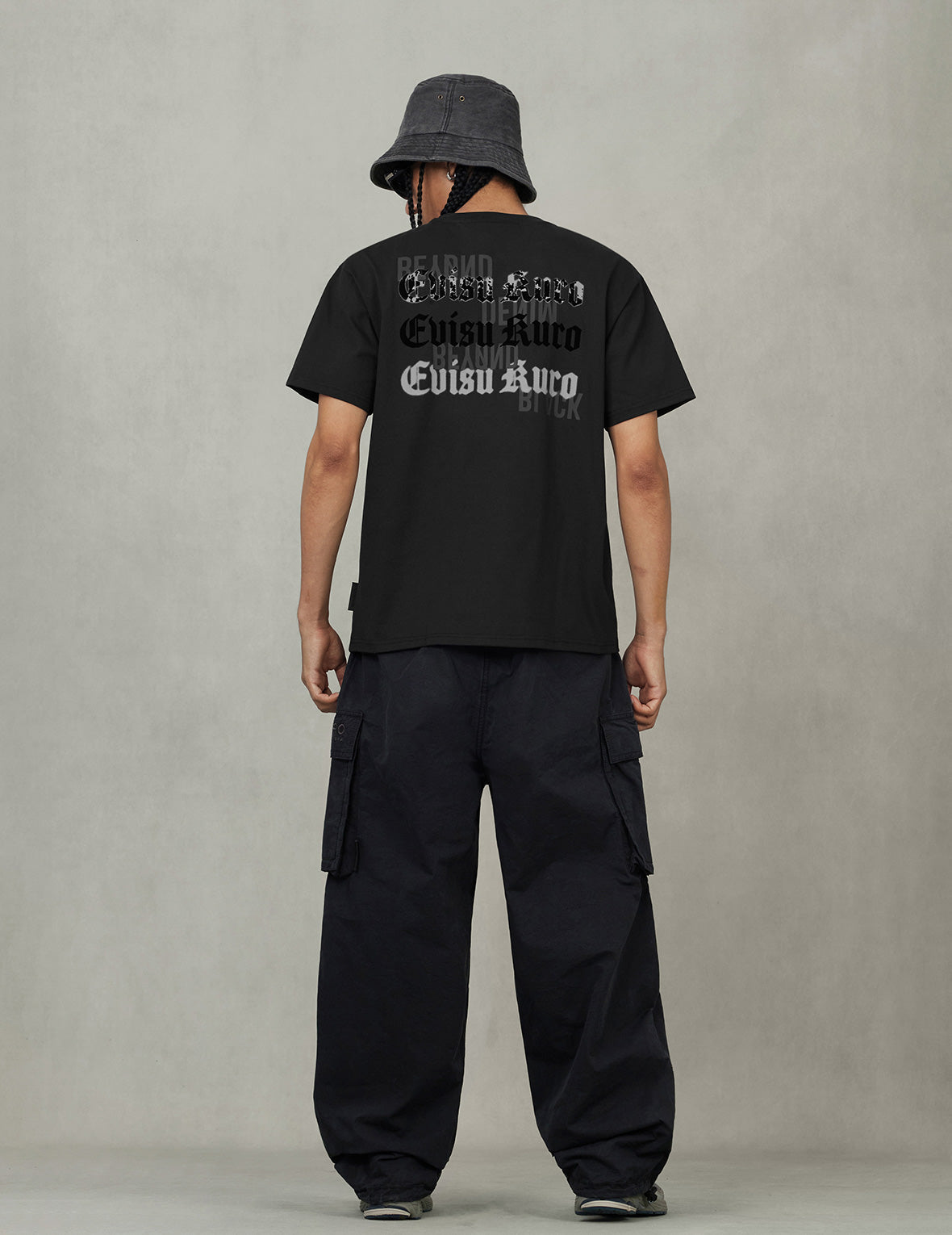 EVISUKURO Flocking and Plastisol Print Regular Fit T-shirt