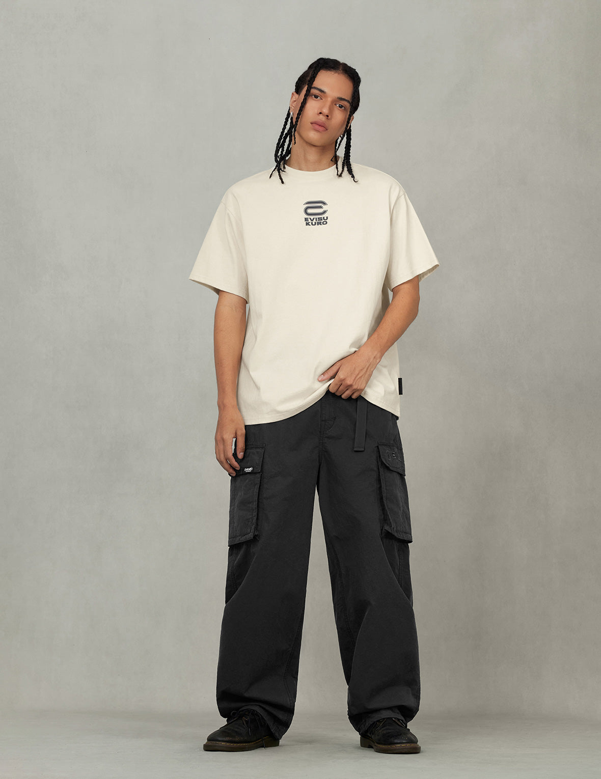 EVISUKURO and Contrasting Seagull Print Relax Fit T-shirt