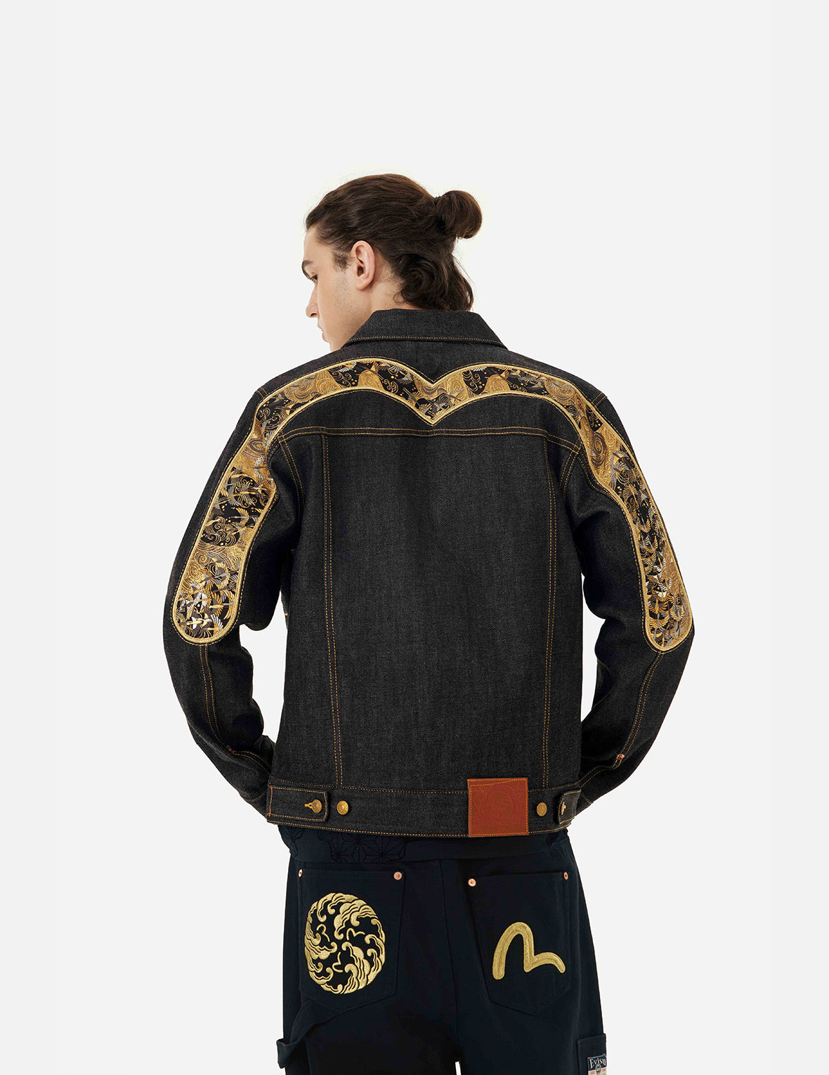 Brocade Daicock Appliqué 
Regular Fit Denim Jacket