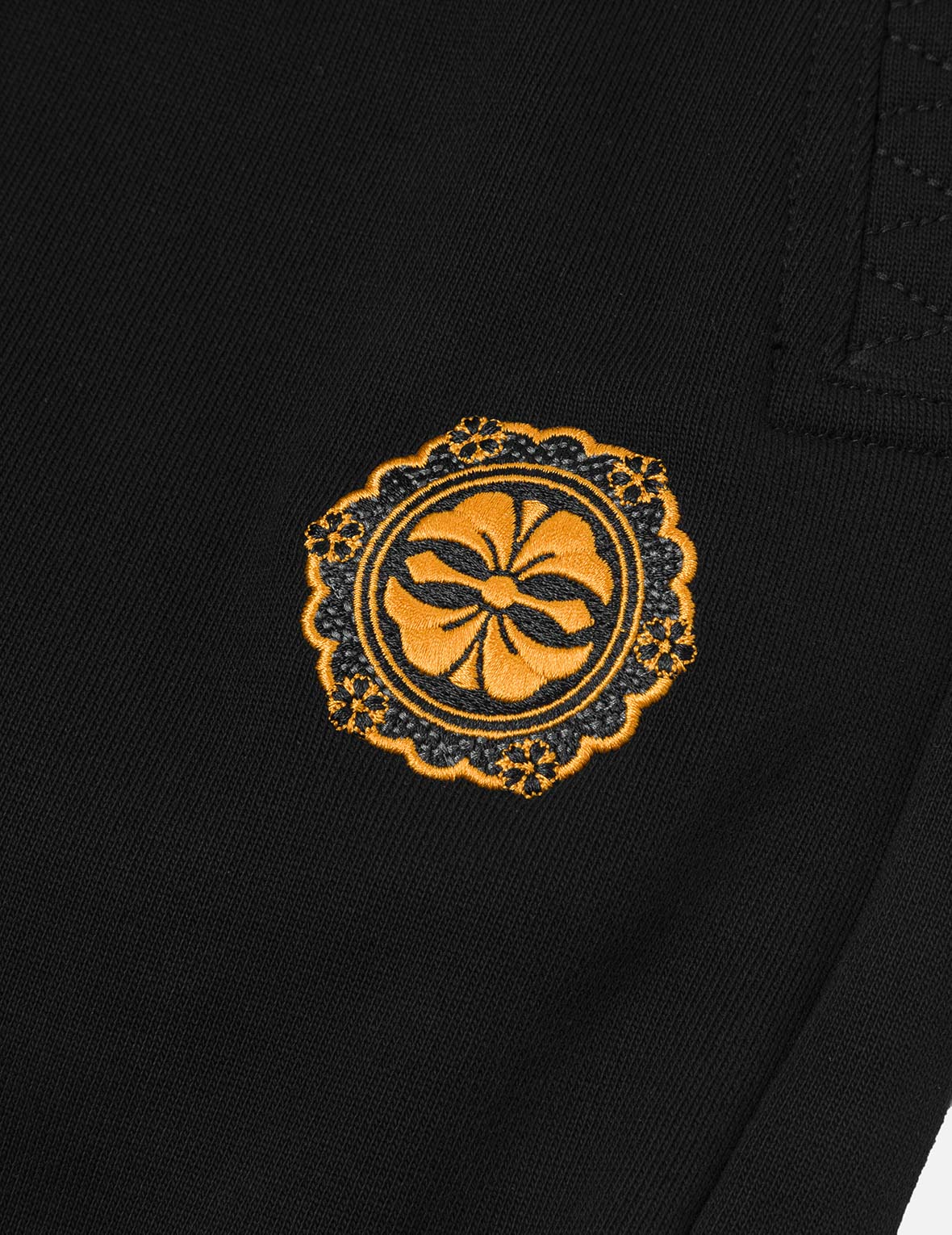 花紮家花刺繡寬版運動褲