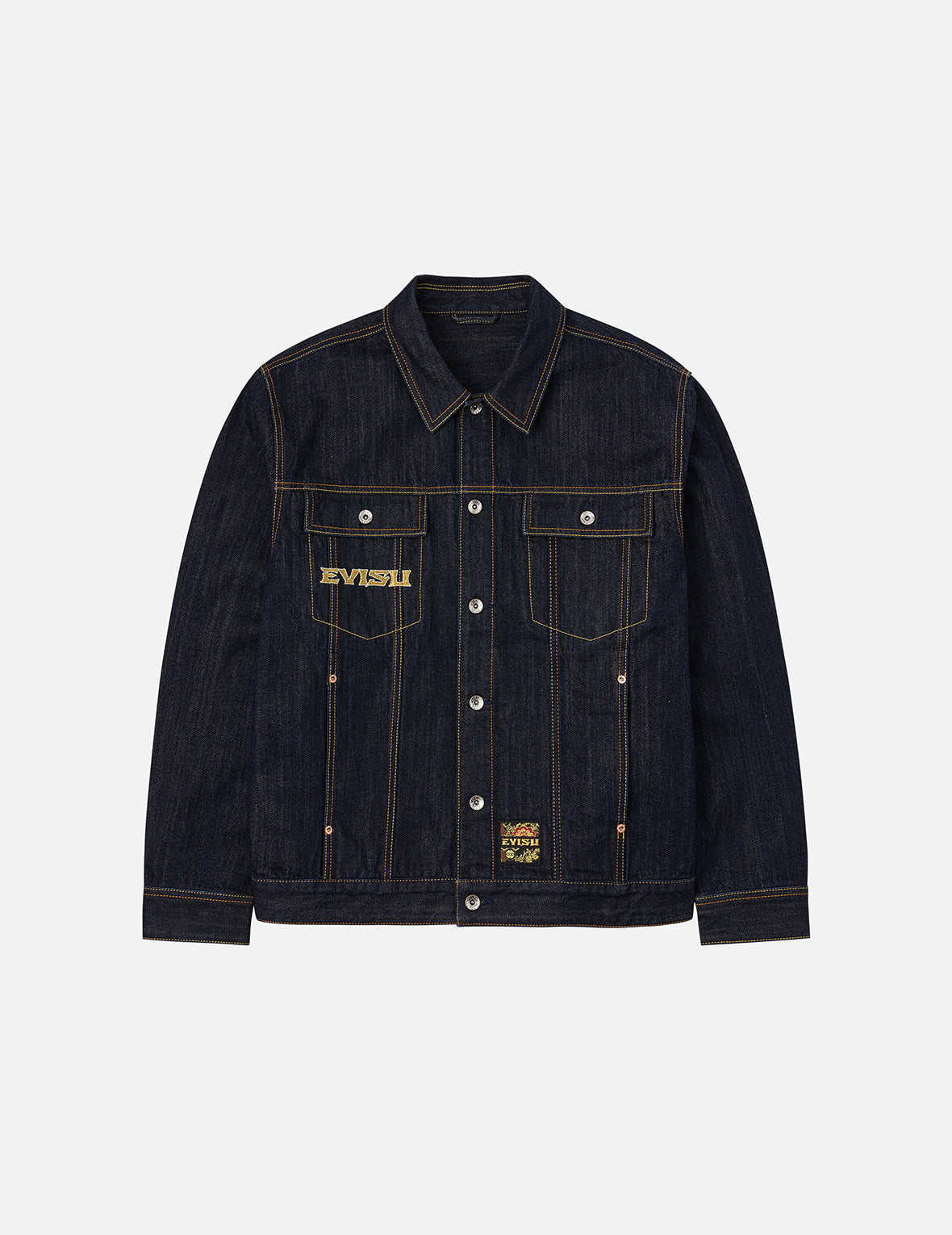 Grateful Crane Embroidery Relax Fit Denim Jacket