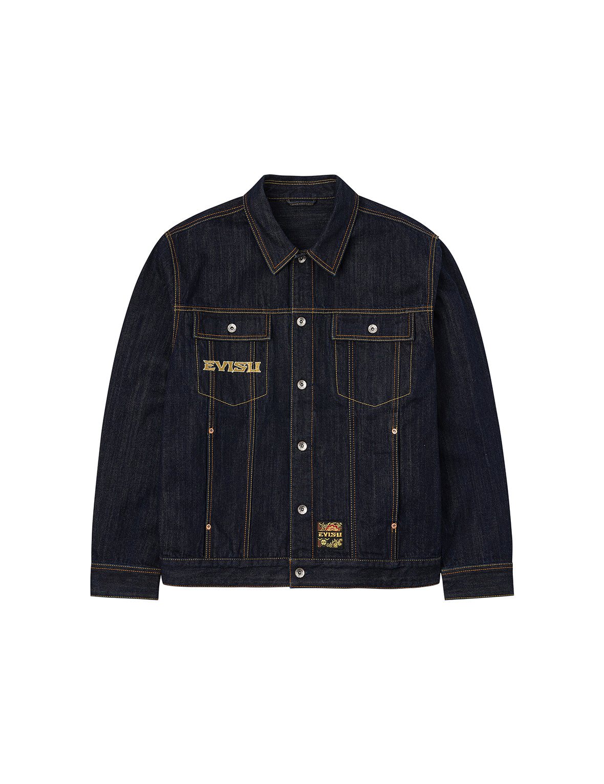 Grateful Crane Embroidery Relax Fit Denim Jacket