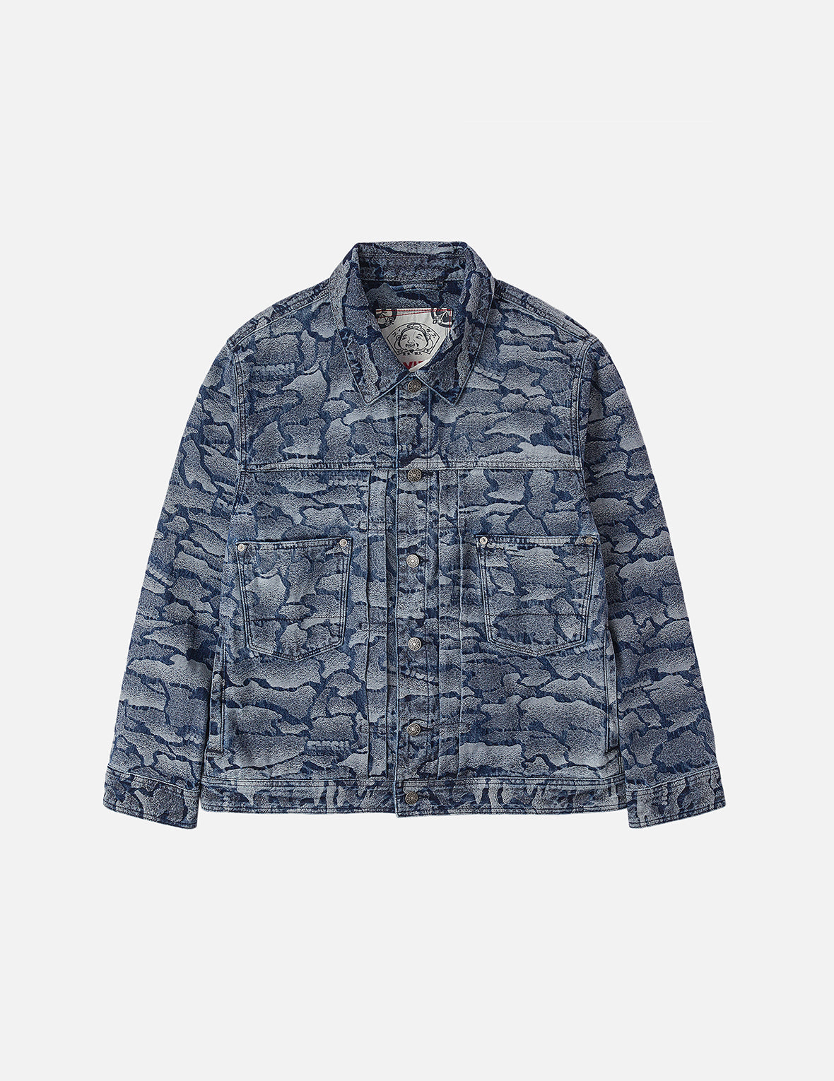 Allover Ishigaki Camouflage Jacquard Regular Fit Denim Jacket