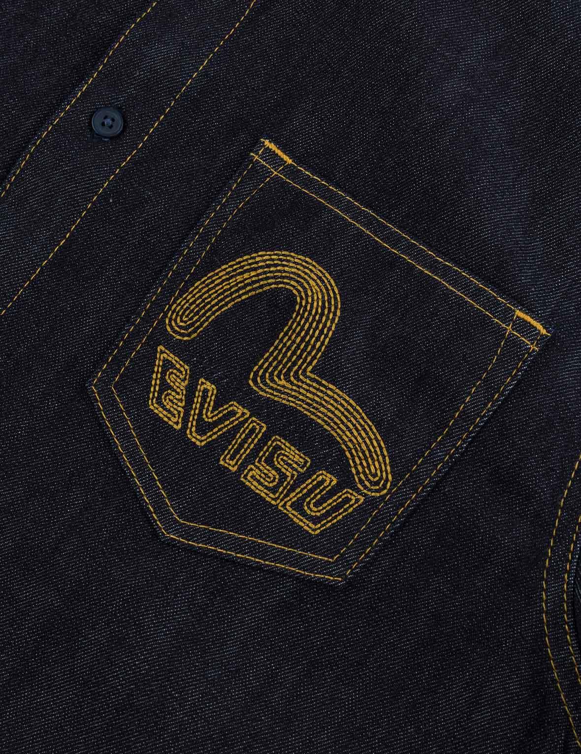 Seagull Embroidery Regular Fit Denim Long-sleeve Shirt