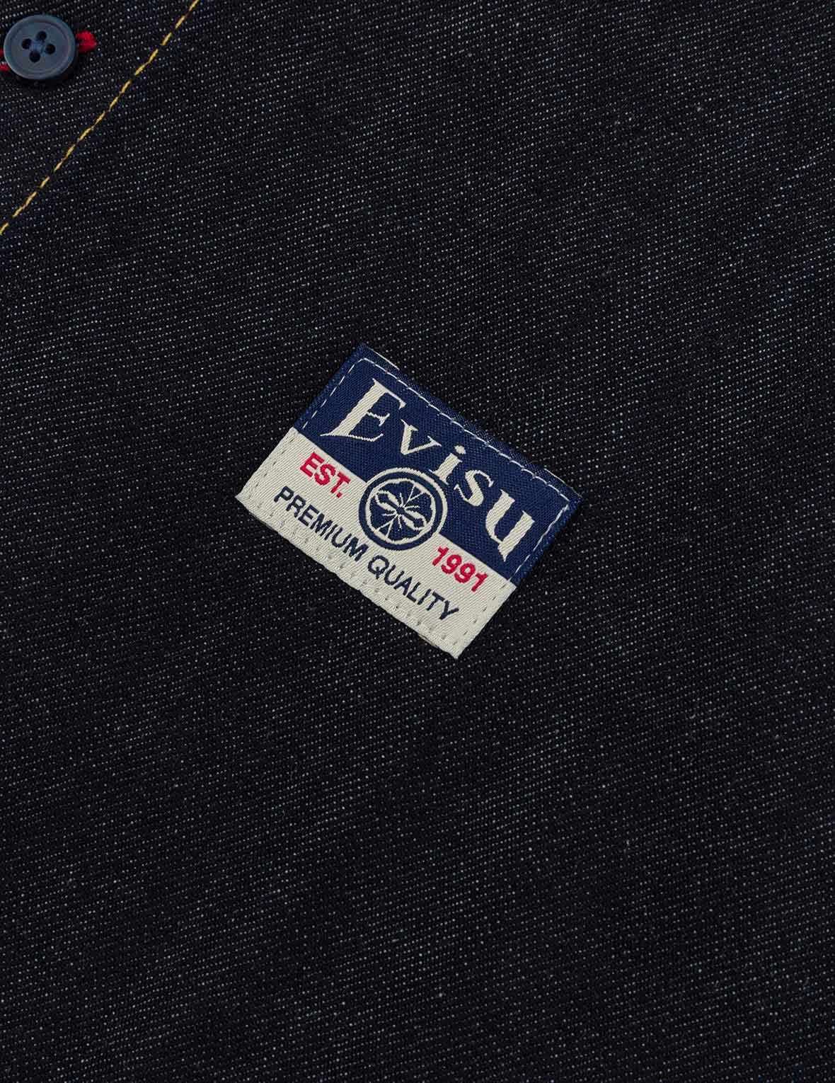 Seagull Embroidery Regular Fit Denim Long-sleeve Shirt