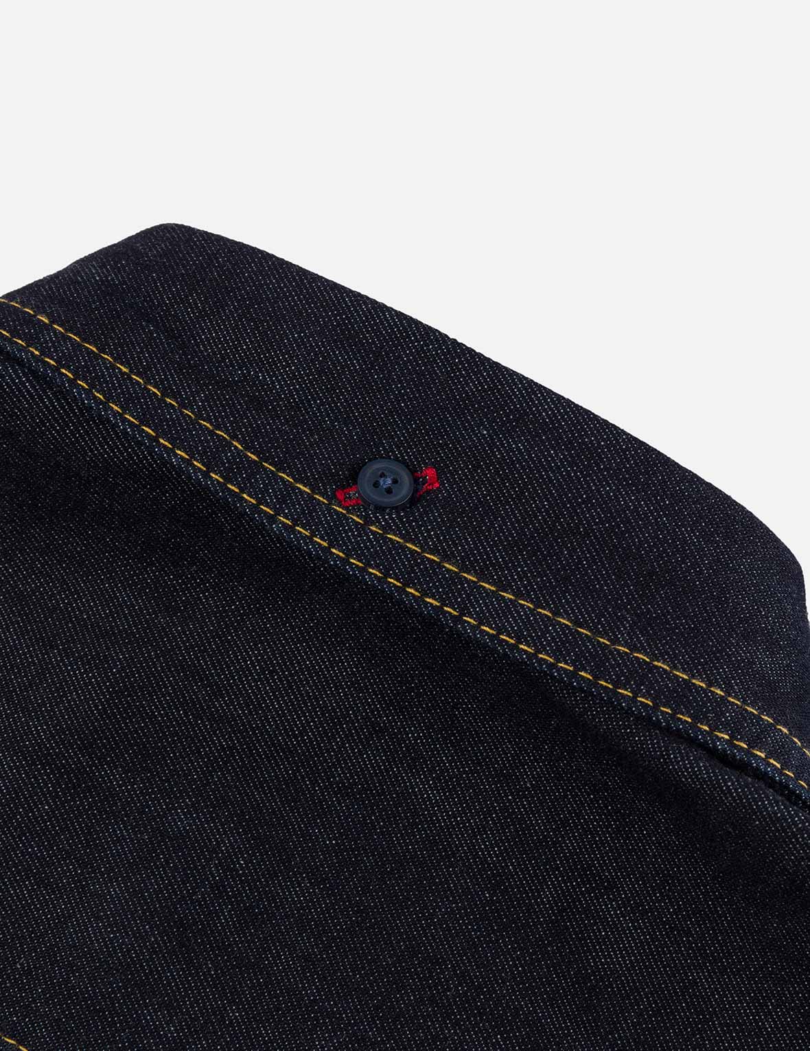 Seagull Embroidery Regular Fit Denim Long-sleeve Shirt