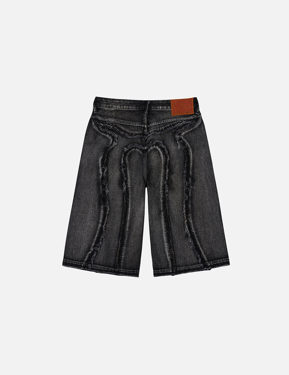 解構大M印花時尚版型牛仔短褲