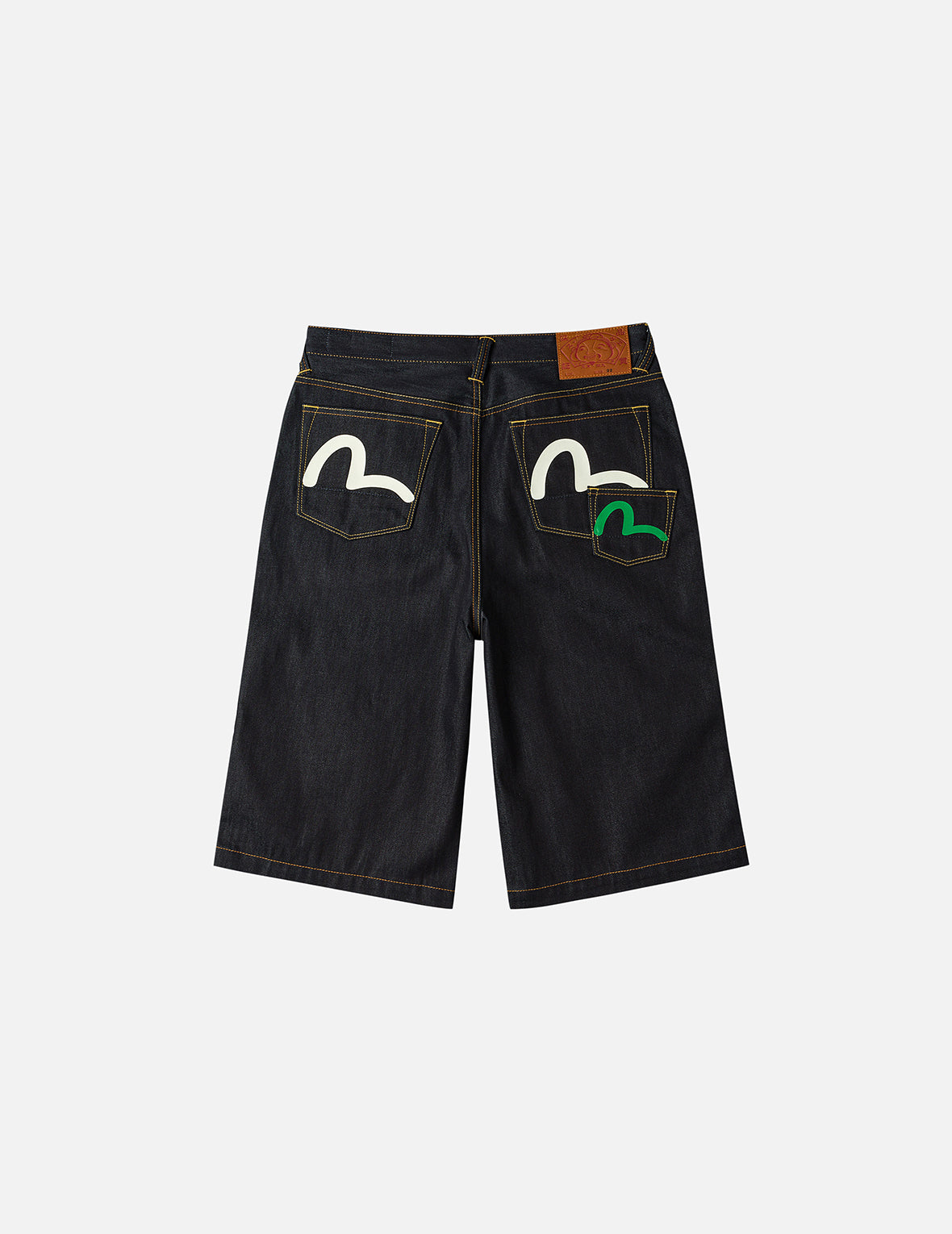 Seagull Print and Multi-Pocket Fashion Fit Denim Shorts – EVISU