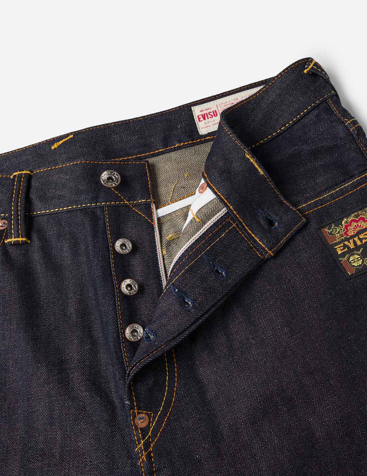 Brocade Inserted Daicock with Logo Embroidery Regular Fit Jeans #2020