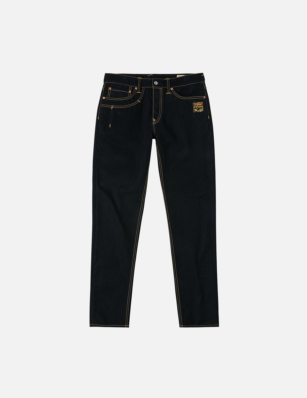 商標刺繡與海鷗印花窄腳牛仔褲 #2017