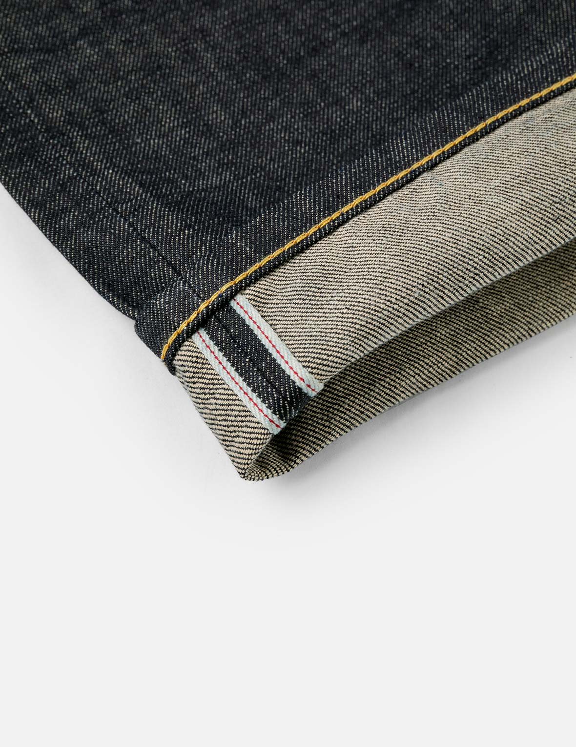 海鷗和日式寺廟刺繡常規牛仔褲 #2020