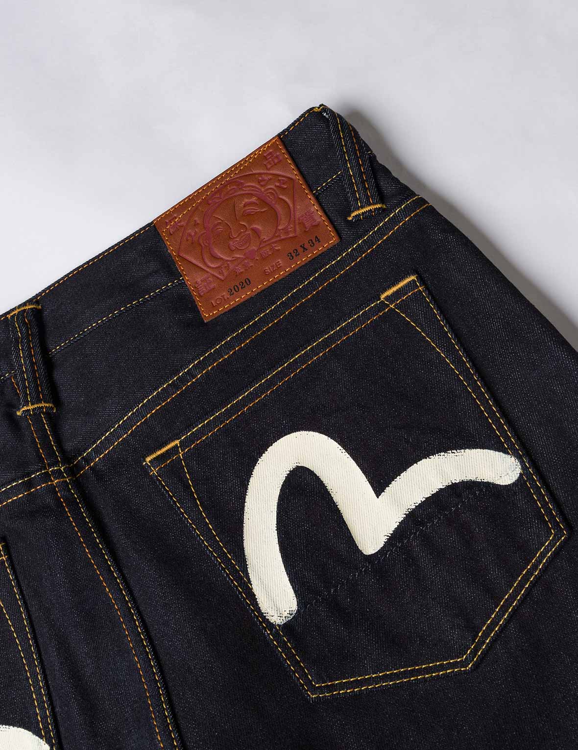 Seagull Print Pockets Regular Fit Jeans #2020