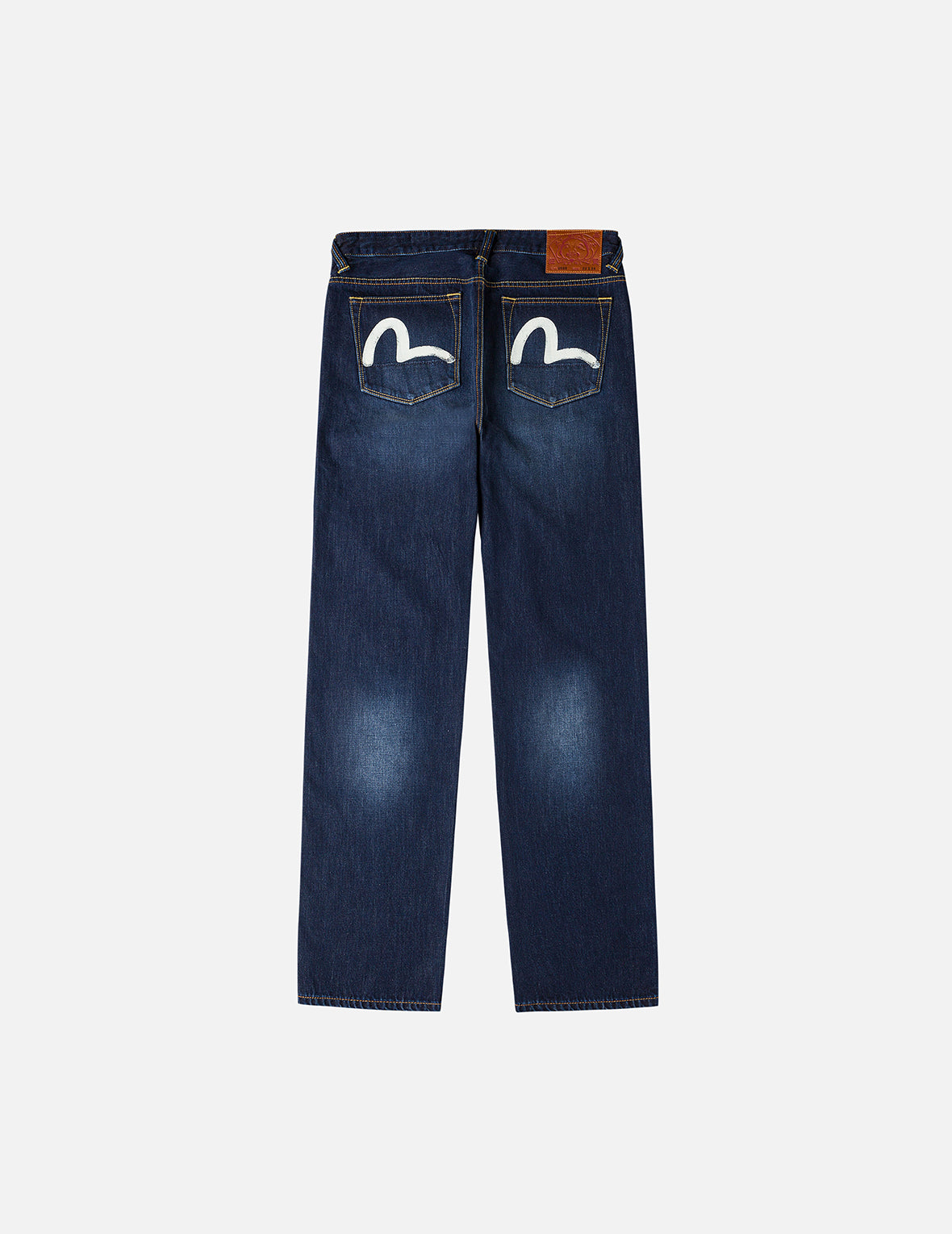【り】EVISU Big Seagull Denim Jeans W34 Ecru Brushstoke Seagull Print Regular Fit Jeans #2020 – EVISU