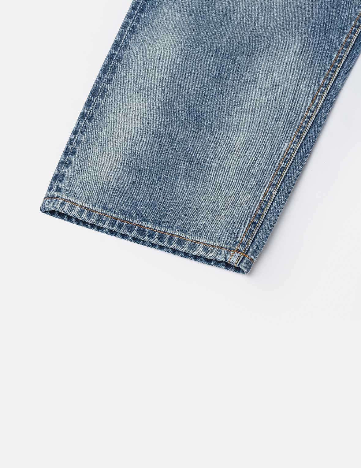 米白色大M印花寬鬆版型牛仔褲 #2038