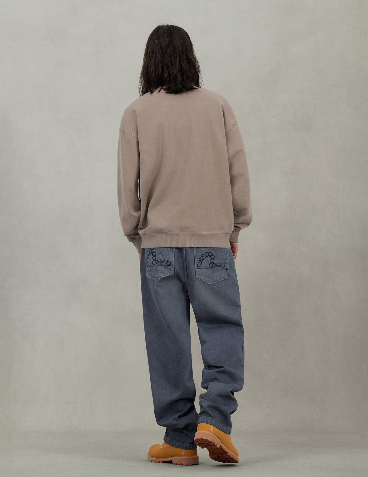 Skull Seagull Print Pockets Fashion Fit Denim Jeans