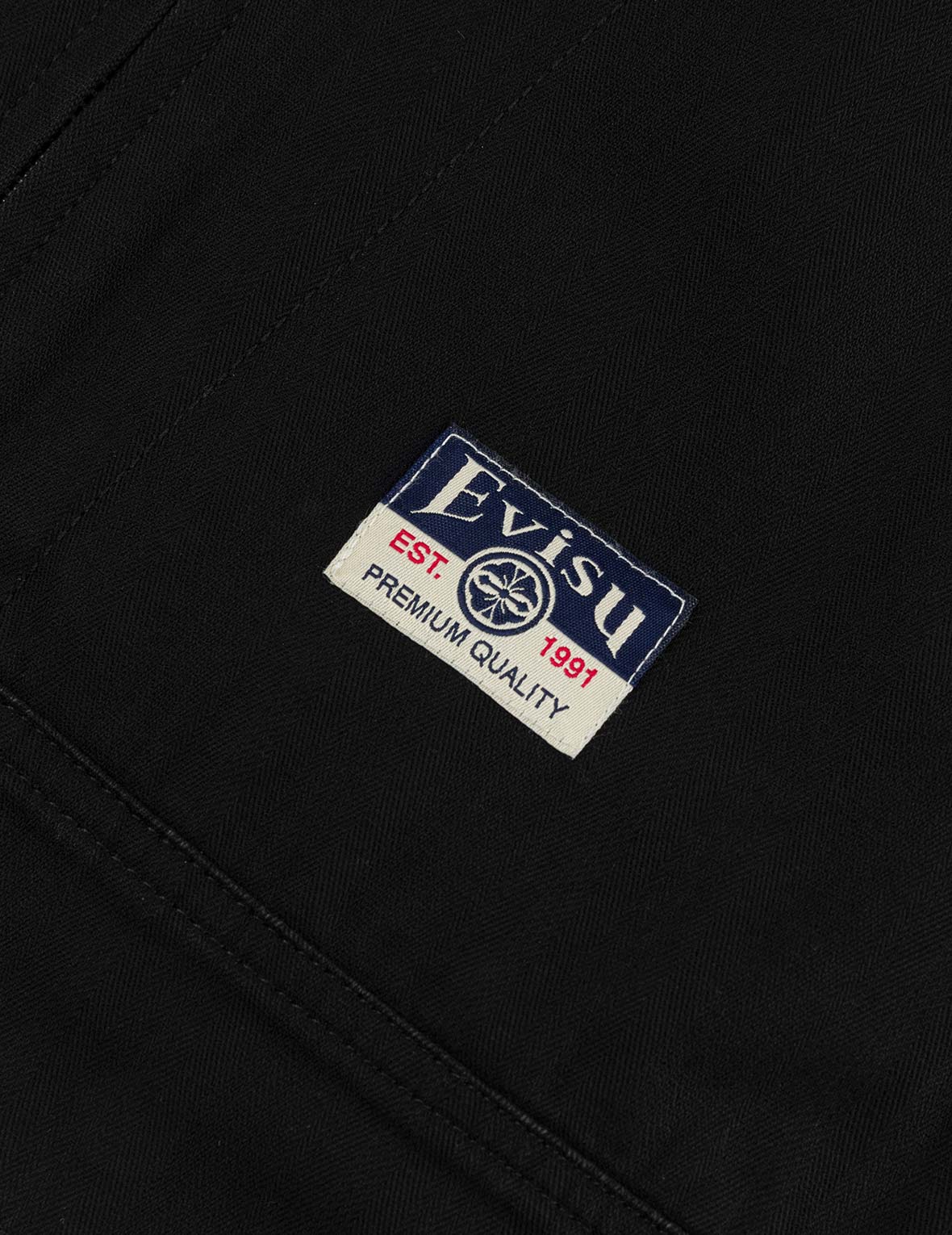 佛頭舞獅和山脈刺繡常規版型工裝外套