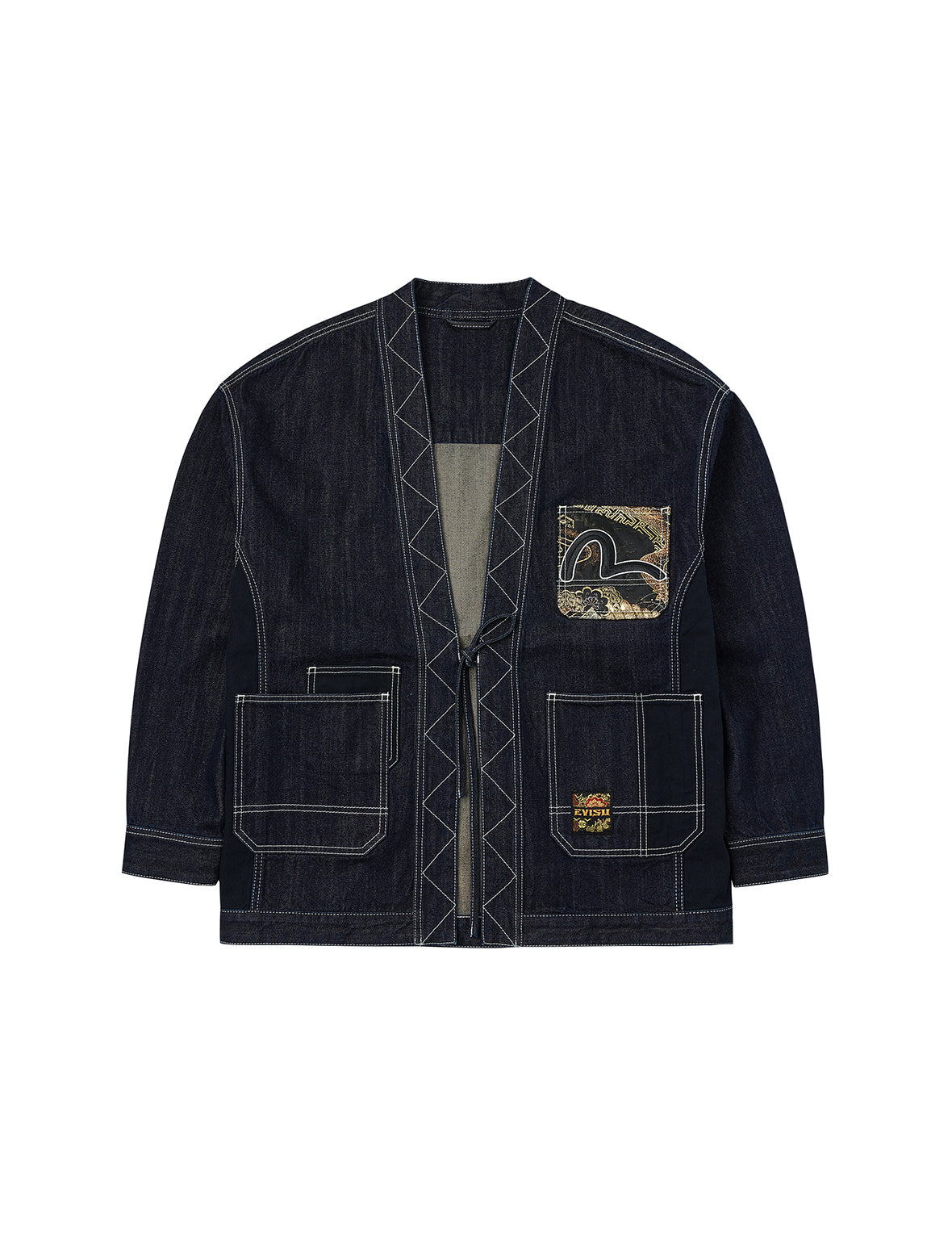 織錦貼布多口袋寬版休閒服外套