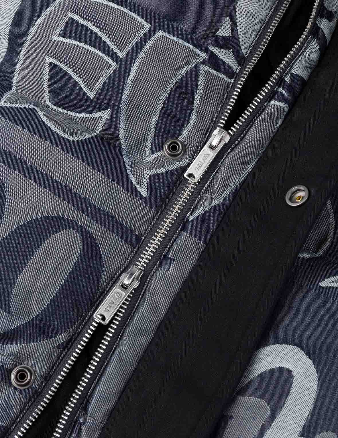 Allover Henohenomohe Godhead Jacquard Regular Fit Down Jacket