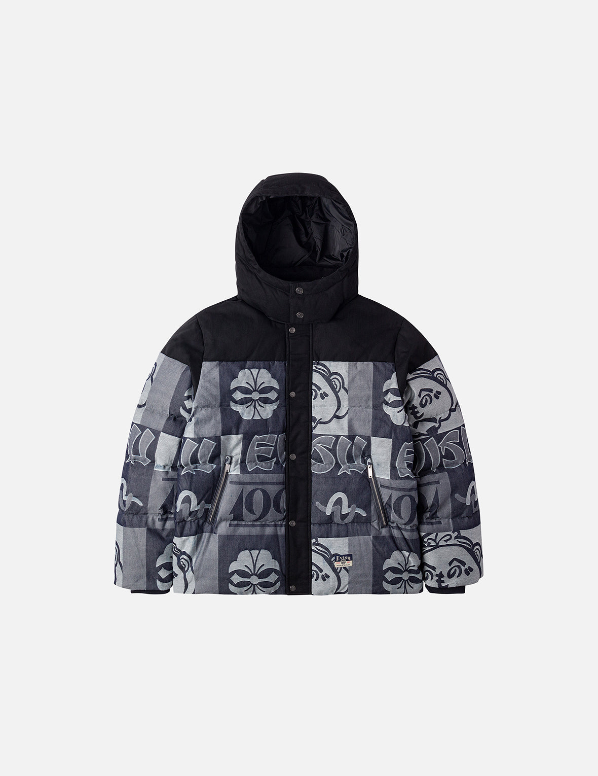 Allover Henohenomohe Godhead Jacquard Regular Fit Down Jacket