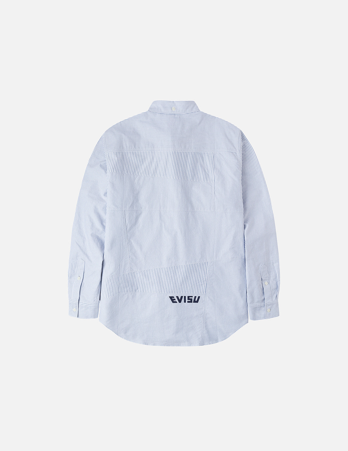 Deconstructed Seagull Embroidery Relax Fit Striped Shirt