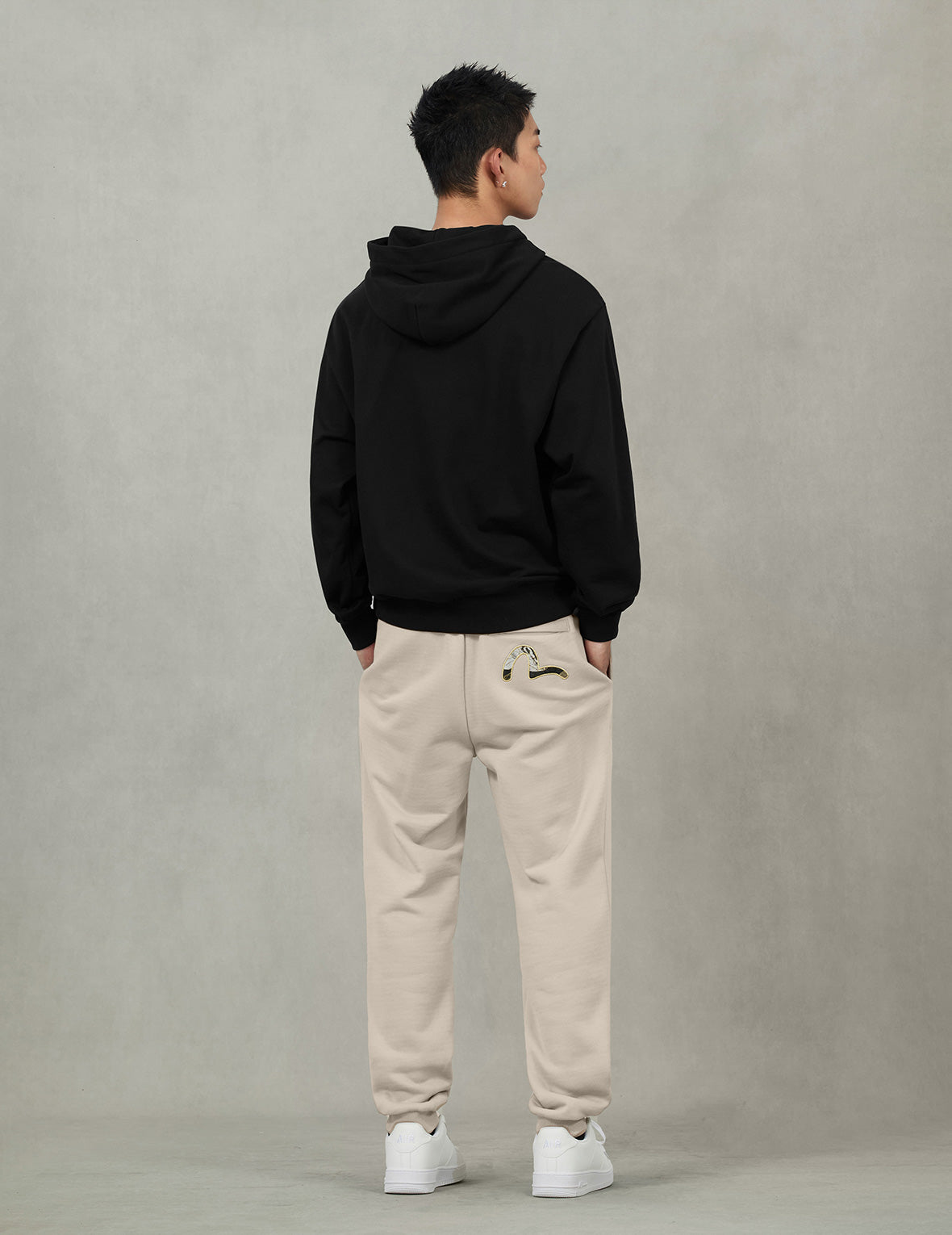 海鷗織錦貼布常規版型運動褲