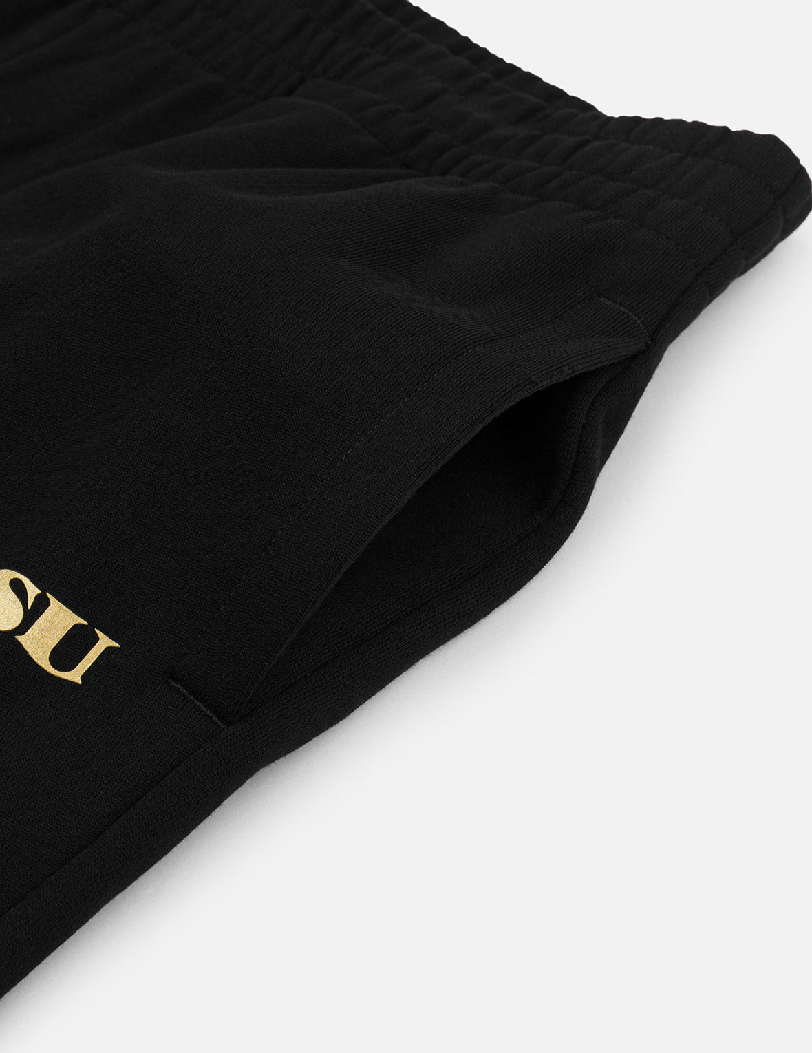 Grateful Crane Print and Multi-pocket Straight Fit Sweatpants