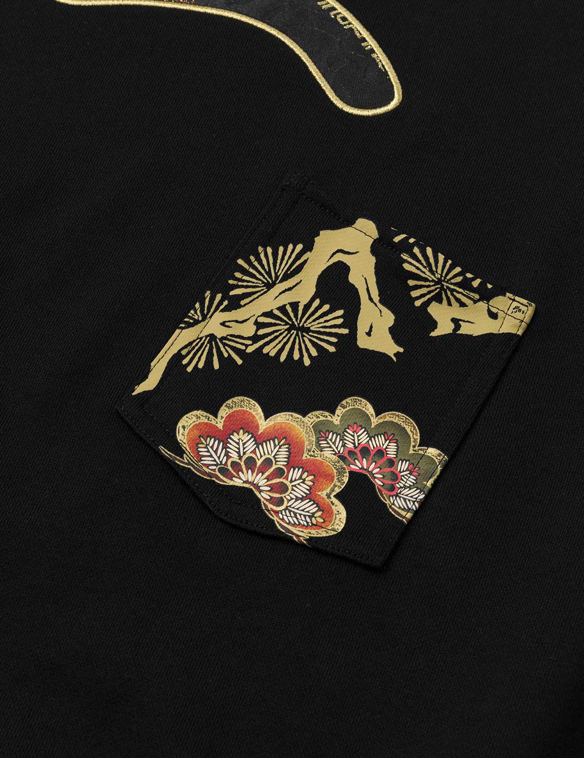 海鷗織錦貼布寬版休閒衛衣