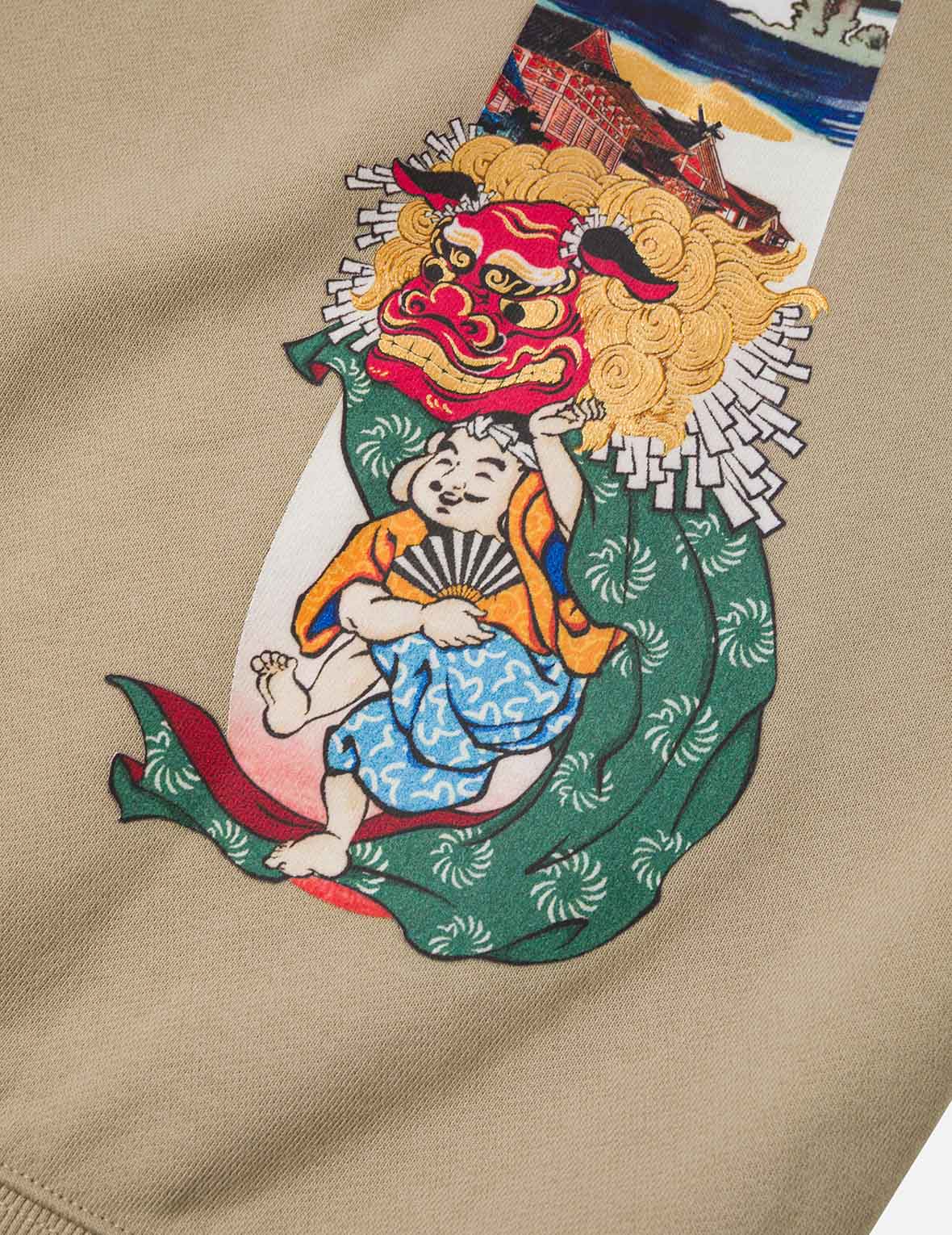 佛頭舞獅大M印花寬版衛衣