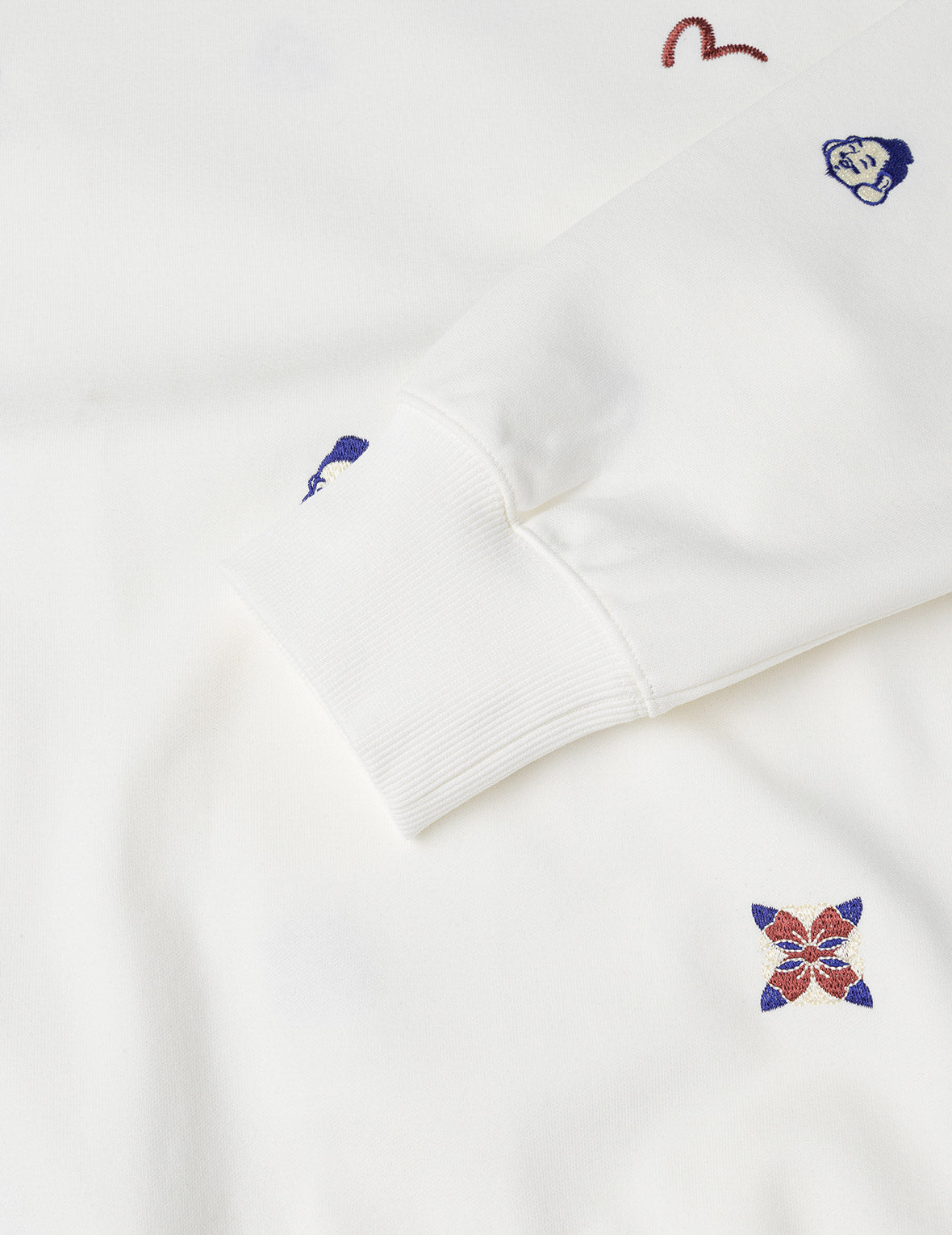 Allover Multi Logos Embroidery Relax Fit Sweatshirt