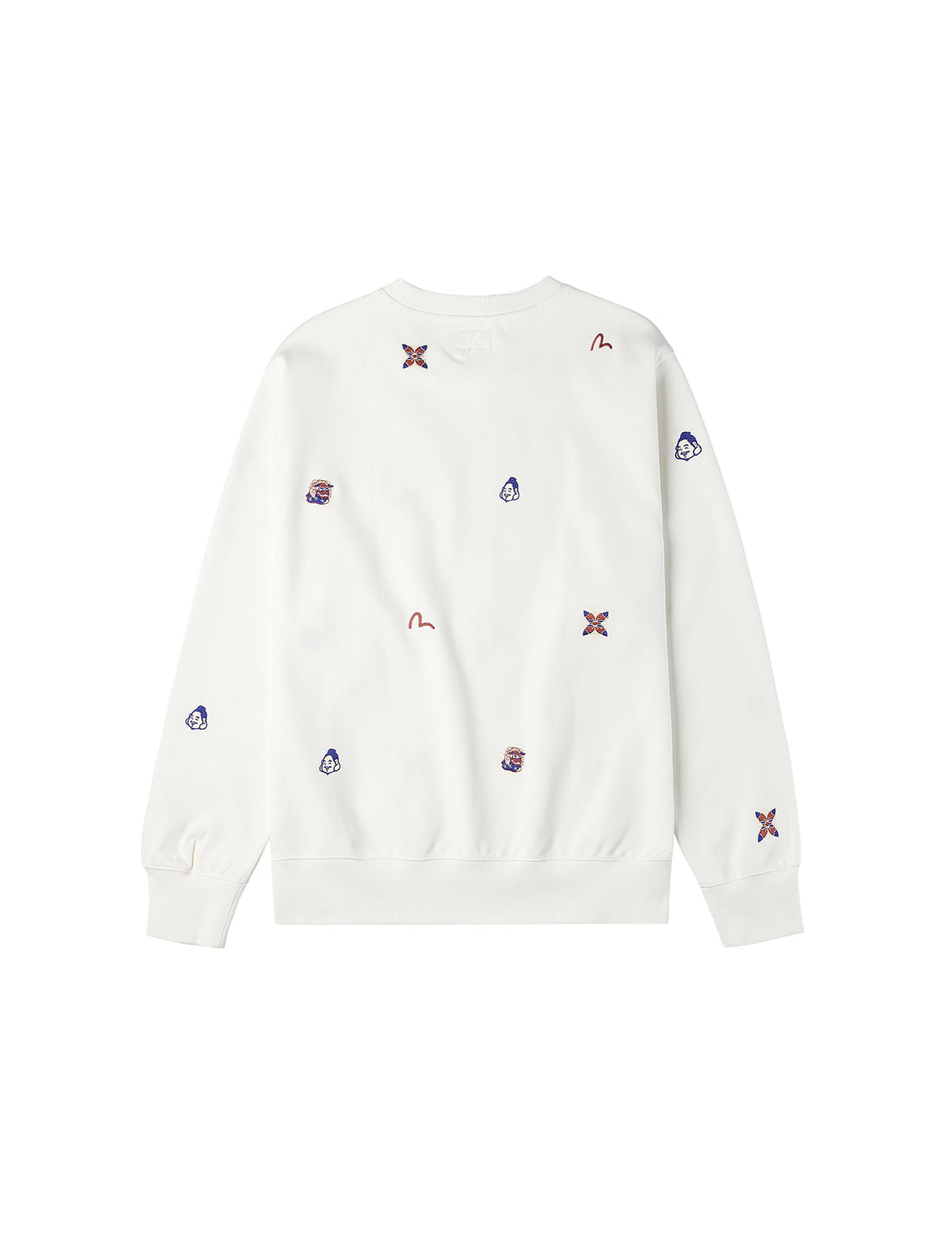 Allover Multi Logos Embroidery Relax Fit Sweatshirt