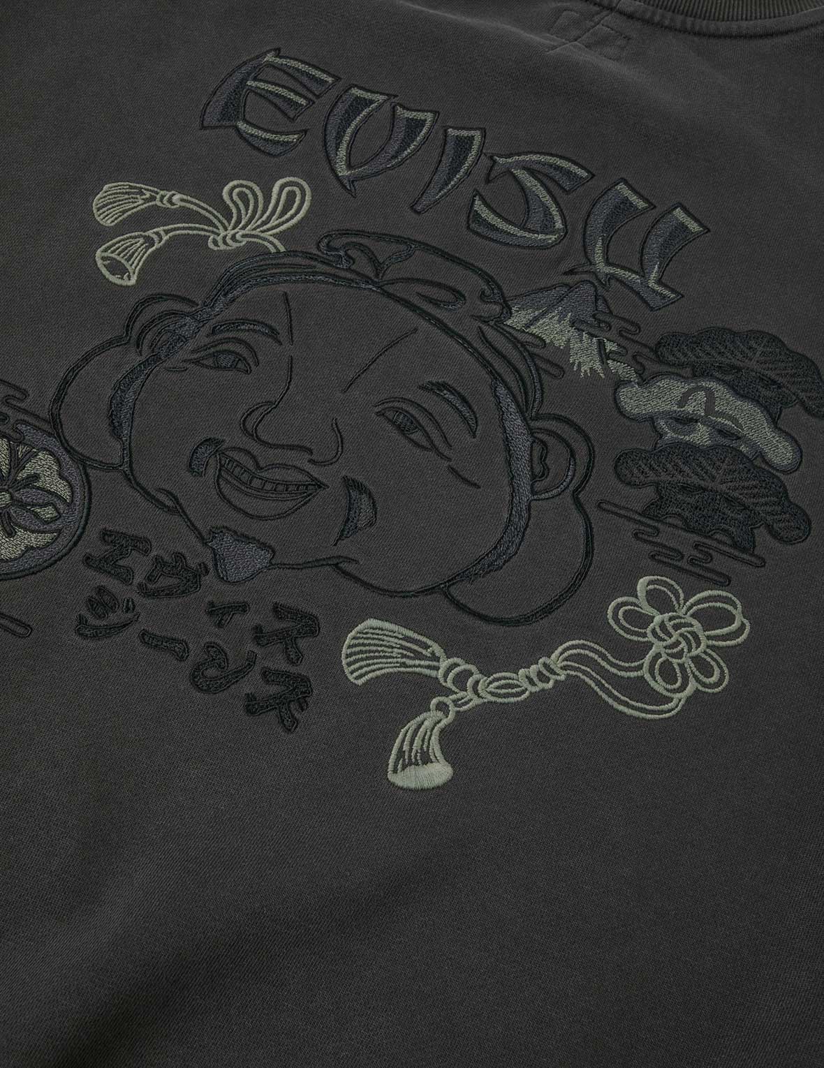 佛頭與商標刺繡休閒衛衣