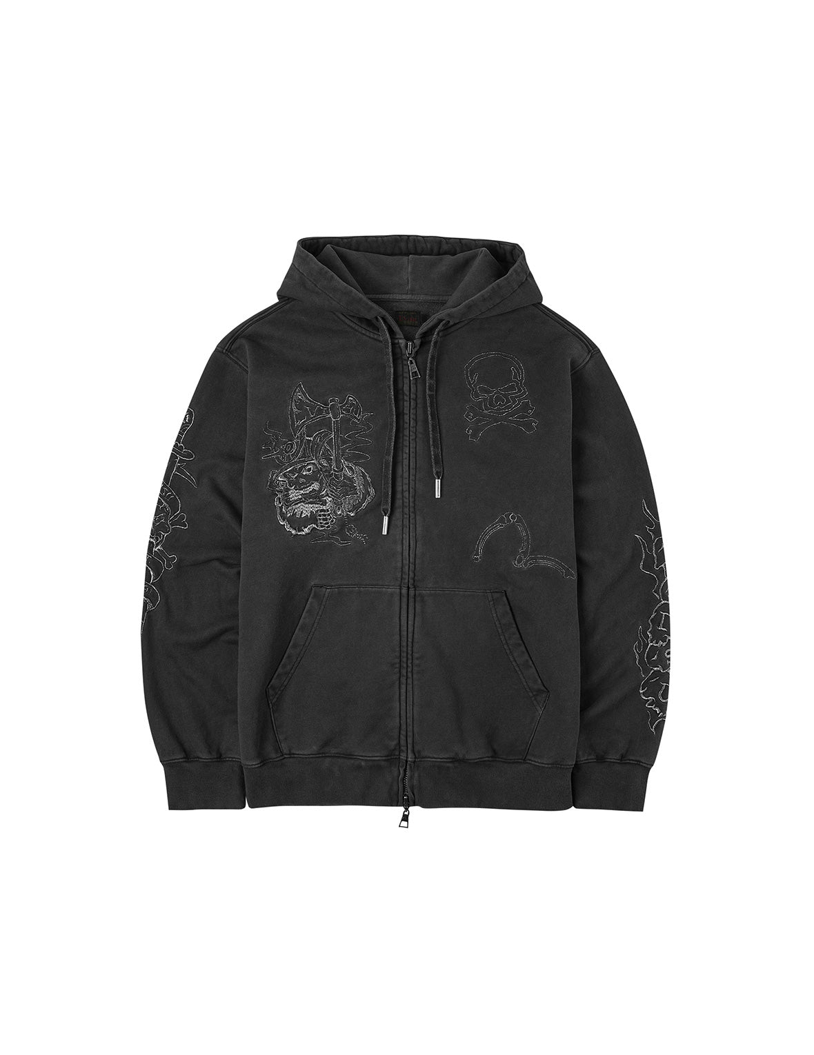 Tattoo Styles Embroidery Oversized Hoodie Jacket