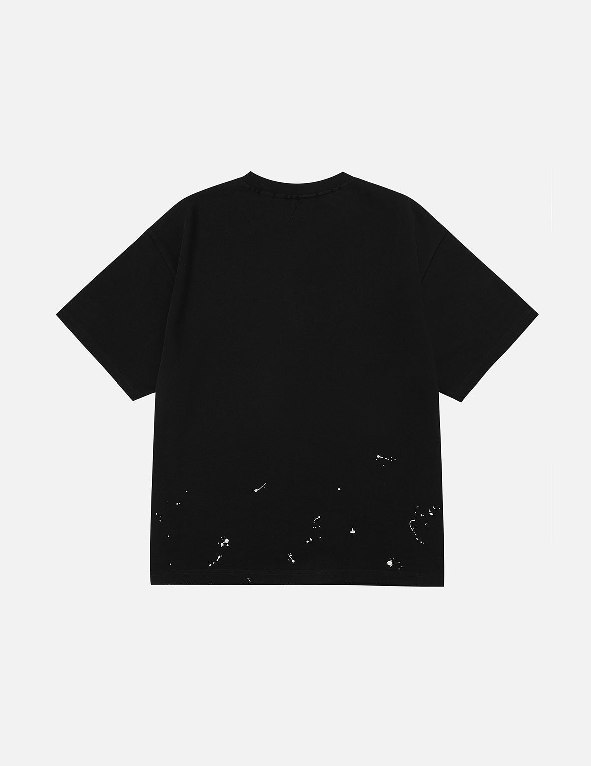 塗鴉風格海鷗與商標印花寬版休閒T恤