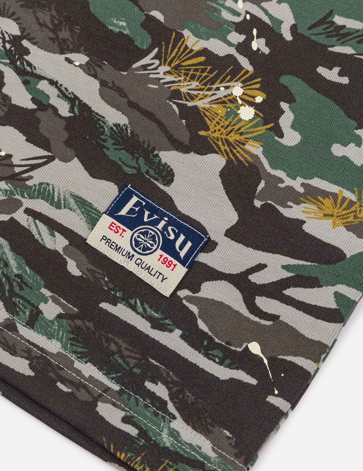 塗鴉風格海鷗與商標印花寬版休閒T恤